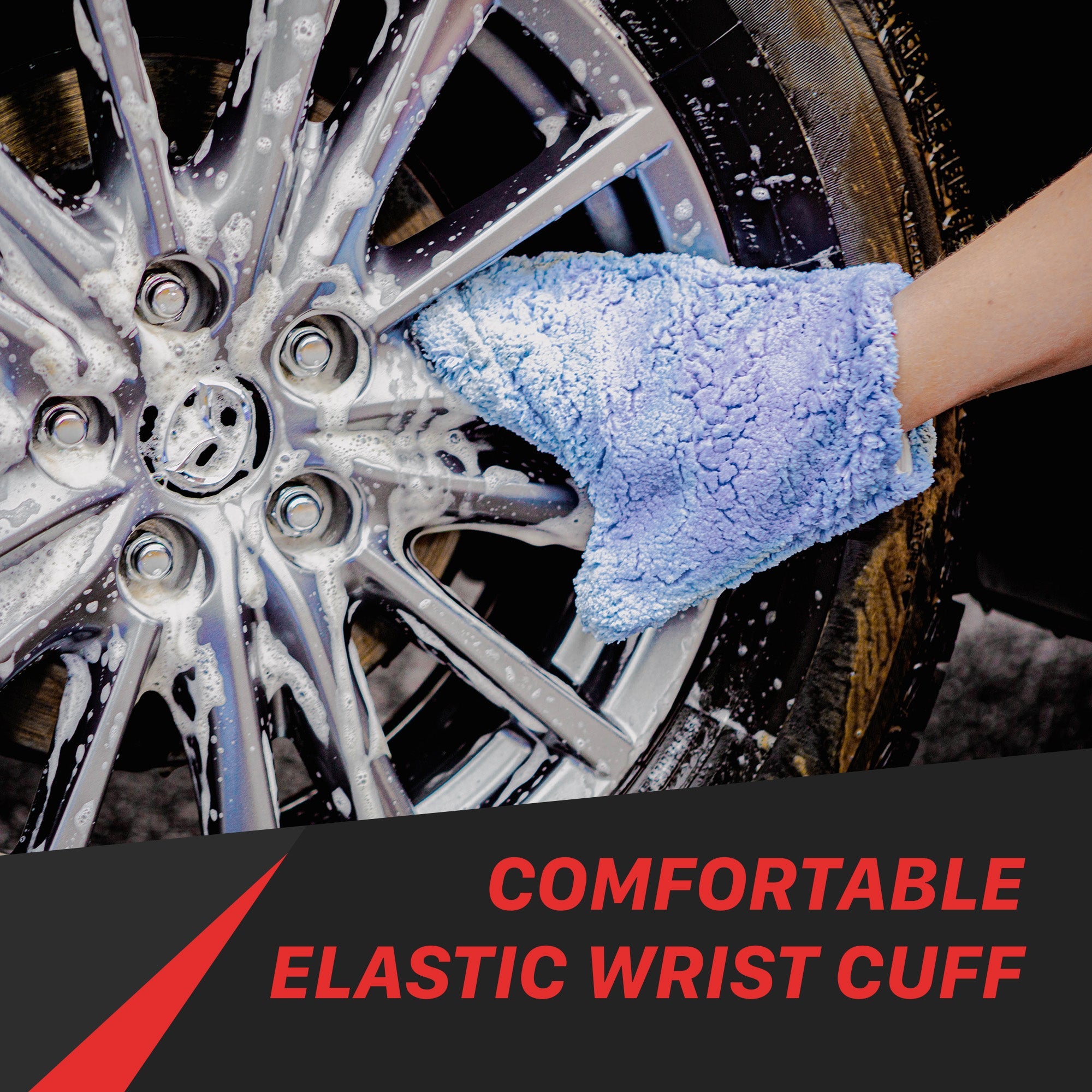 Maxshine Car Washing Glove Mitt | Plush Microfiber Wash Mitt - detail shot 9