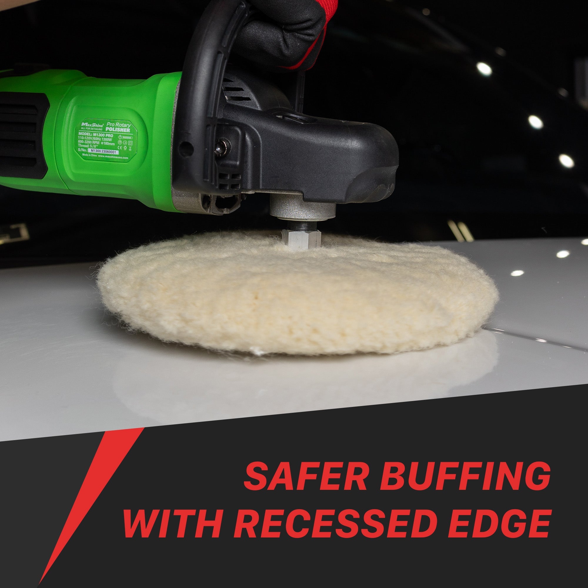 Wool Buffing Pads 9in Pads for Rotary Polisher Rotary Wool Buffing Pads are constructed from 100% Australian wool which effortlessly tackle heavy swirling