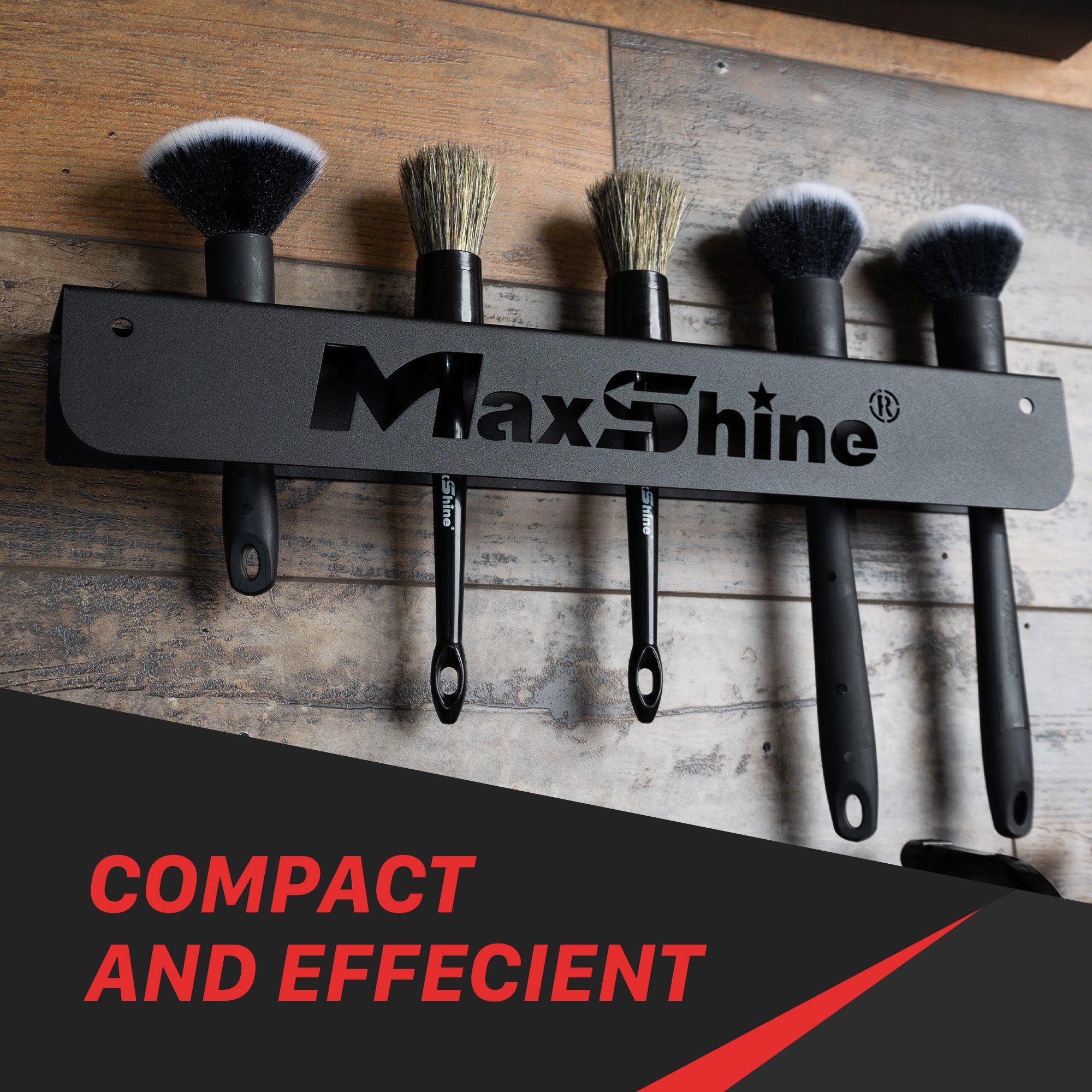 Car Detailing Brush Holder The car detailing brush holder accommodates 10 detailing brushes, providing an excellent solution for organizing brushes. This