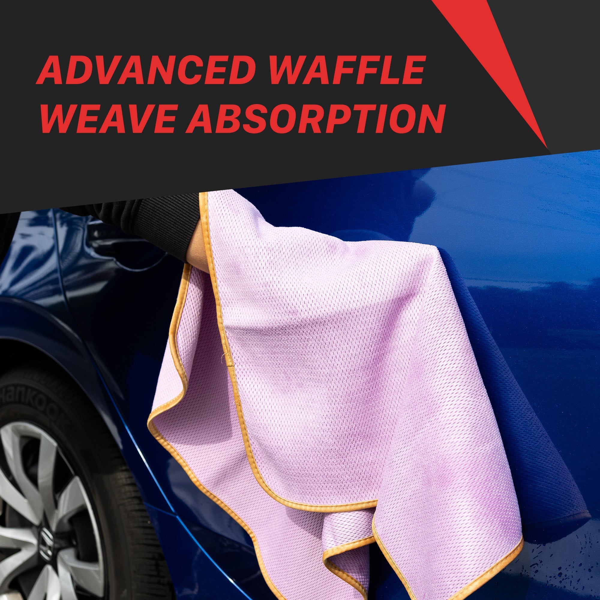Maxshine Absorbent Microfiber Towels | 500GSM Mesh Microfiber Drying Towel - 3 Pack - detail shot 9