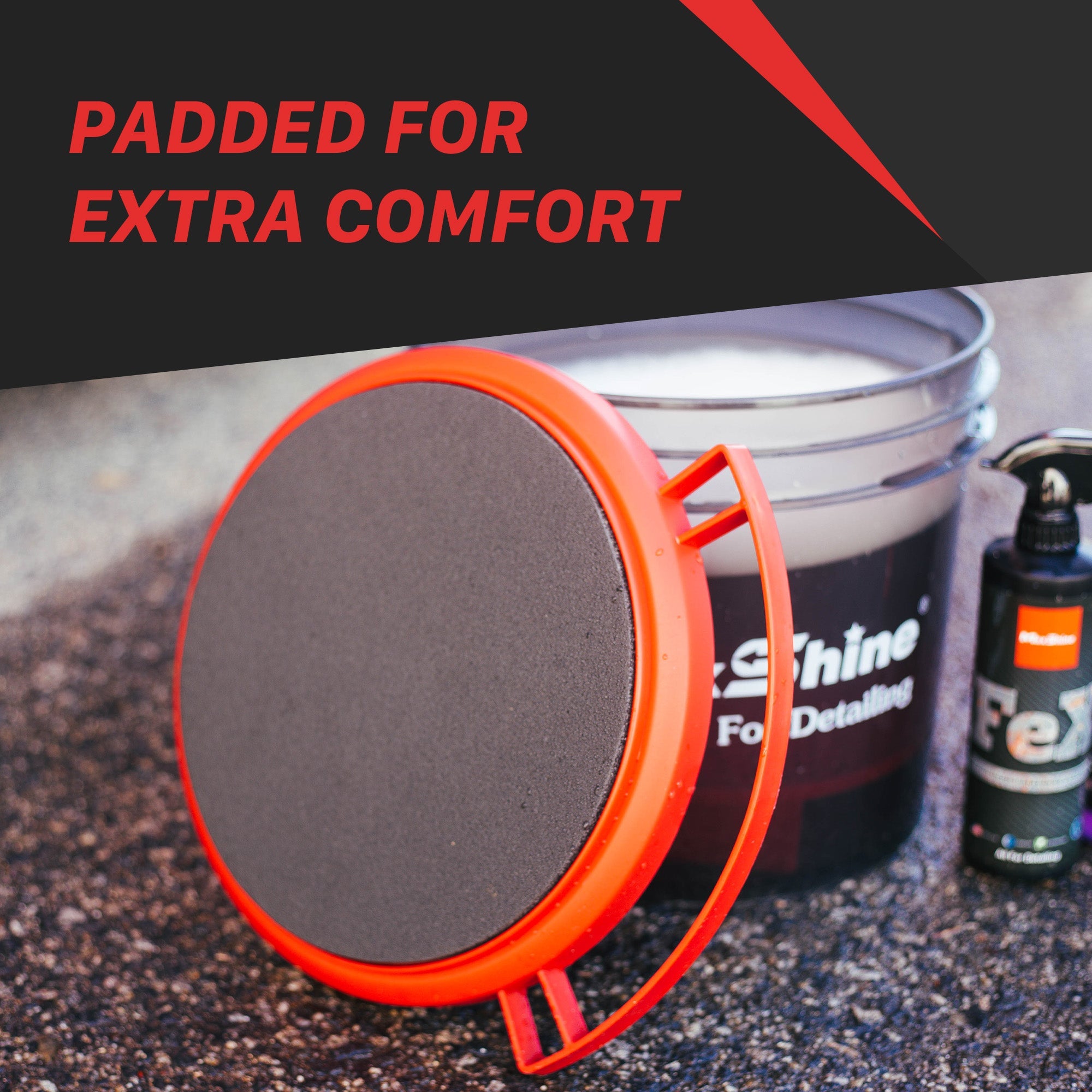 The Bucket Lid Seat – Multifunctional Bucket Lid The Bucket Lid Seat is a multifunctional accessory designed for convenience during car detailing, fitting any