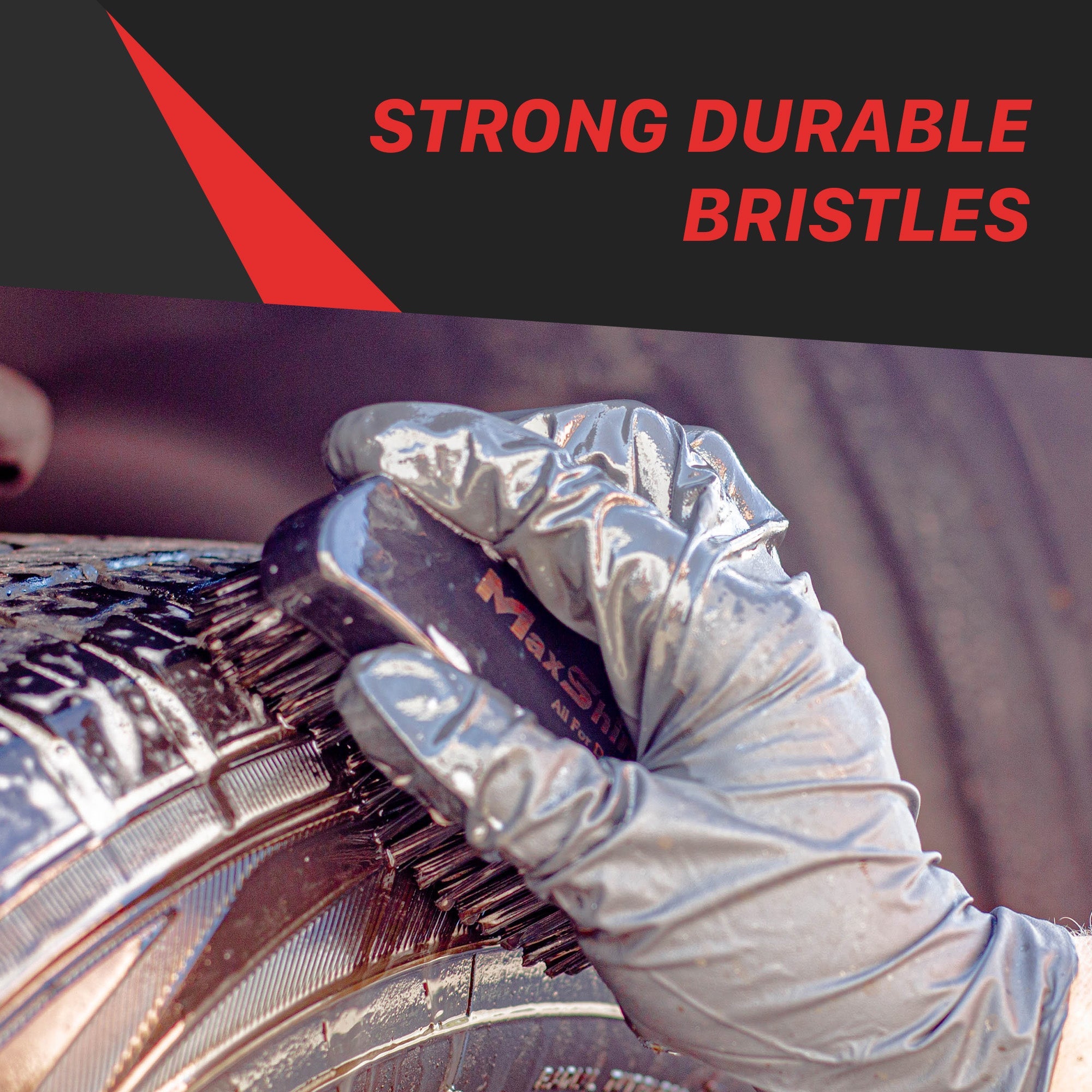 Maxshine Ergonomic Tire Cleaning Brush - detail shot 13