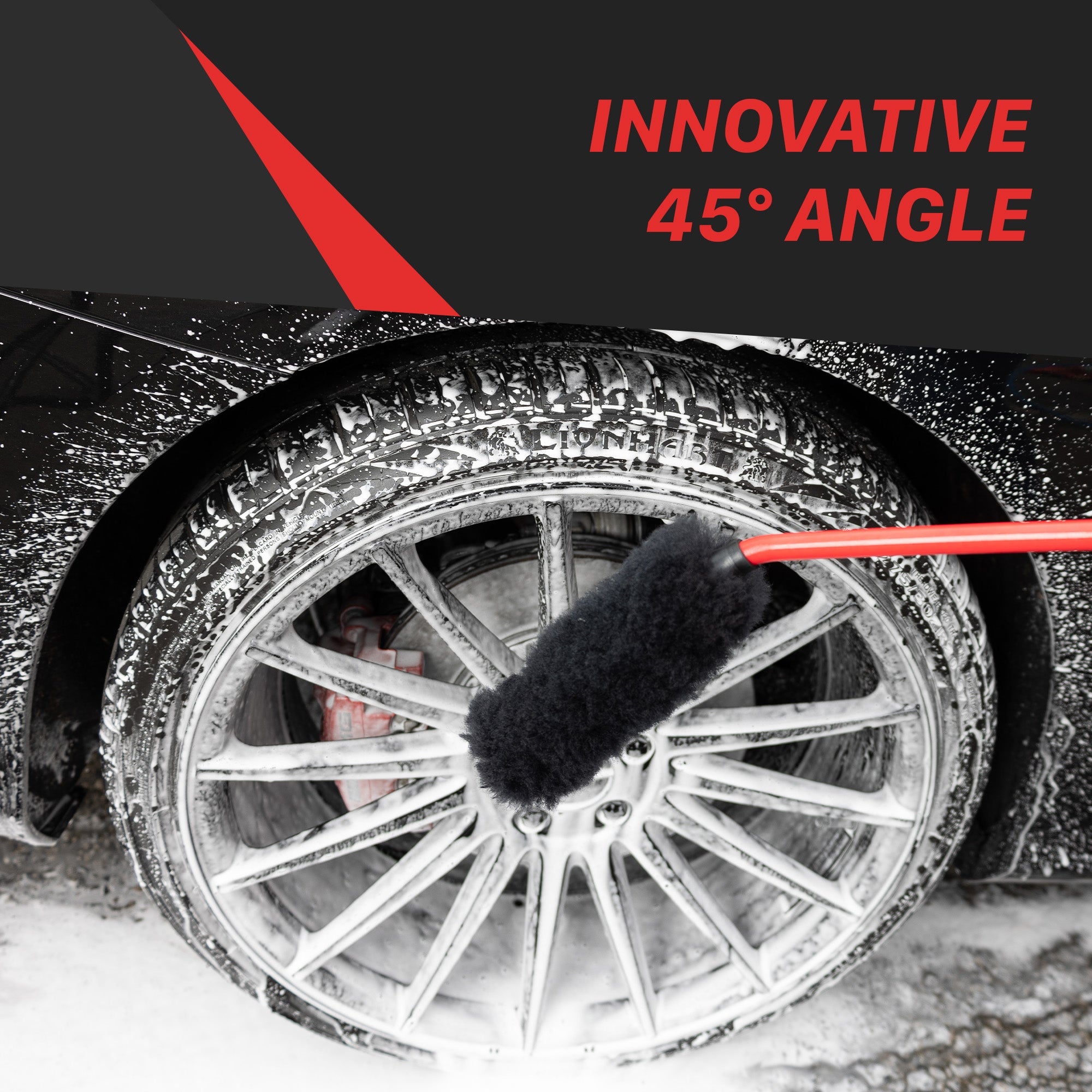 Maxshine EZ Detailing Brushes | Ultimate Wool Wheel Brush – Angled Reach - detail shot 8