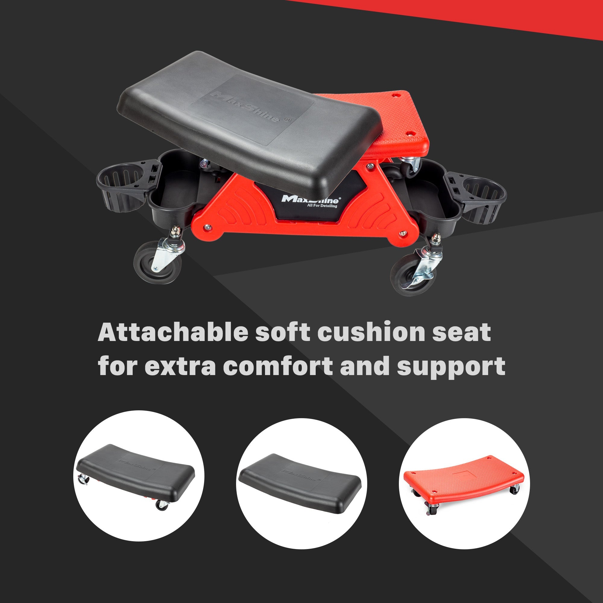 Maxshine Modular Detailing Creeper Seat - detail shot 18