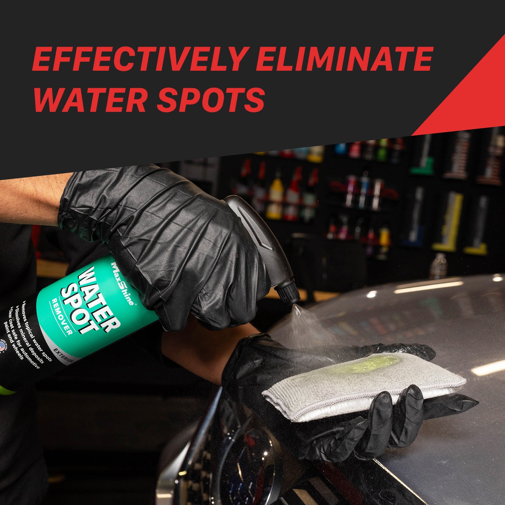 Water Spot Remover Tackle Tough Water Spots Effortlessly The Water Spot Remover is a powerful yet gentle formula that easily eliminates stubborn water spots on