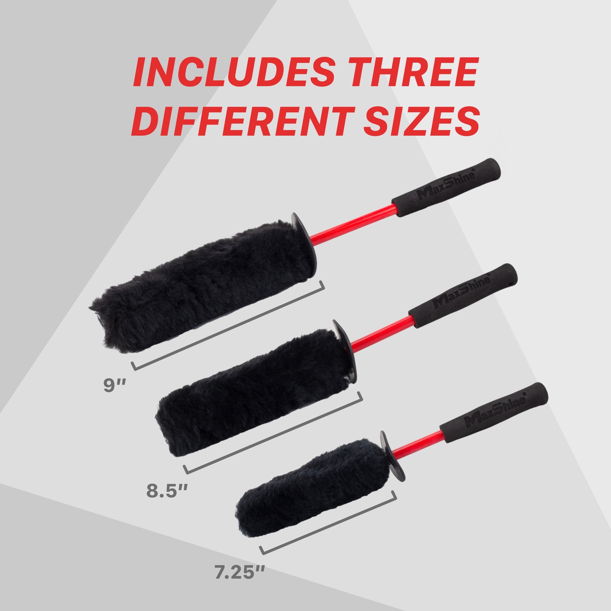 Maxshine Ultimate Wool Wheel Brush Set product closeup - auto detailing equipment