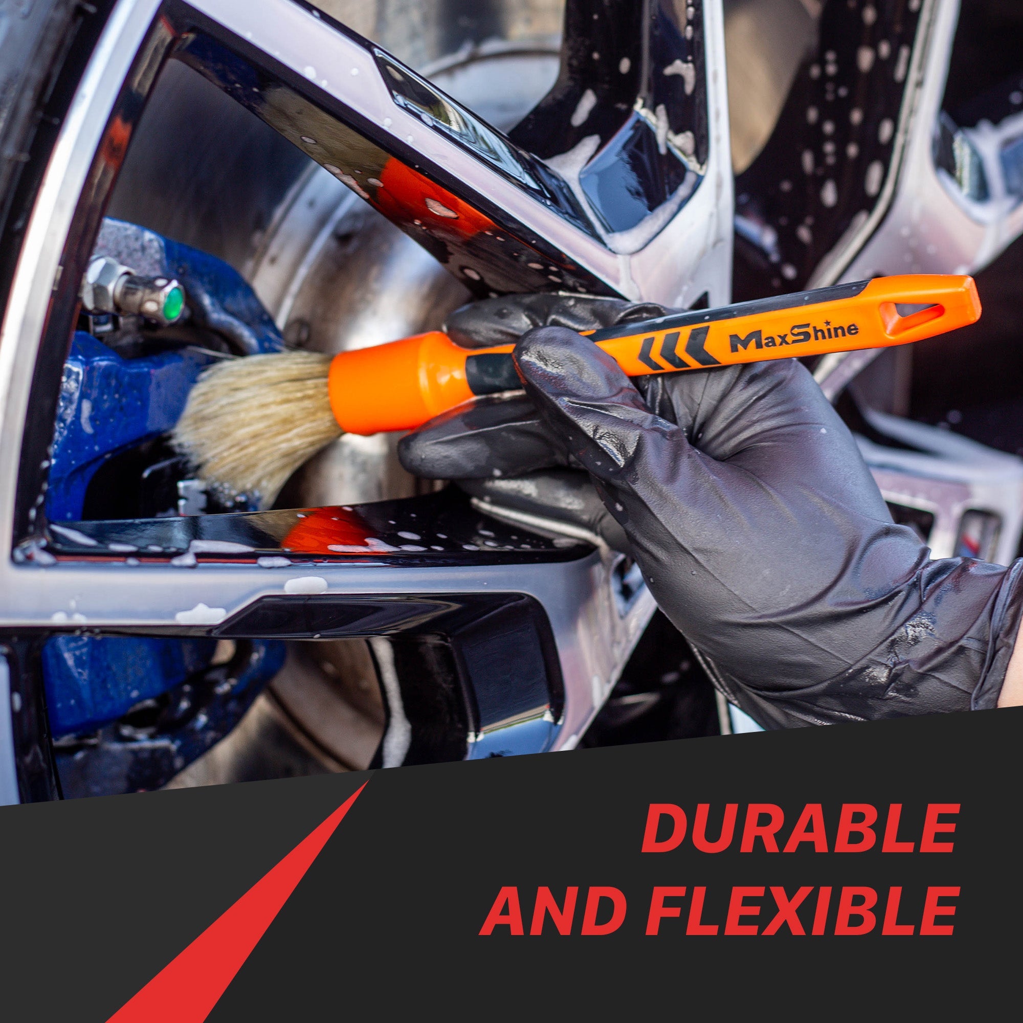 Boar Hair Brushes The boar hair brushes are tailored for professional car detailing, excelling in cleaning irregular shapes and hard-to-reach small areas such