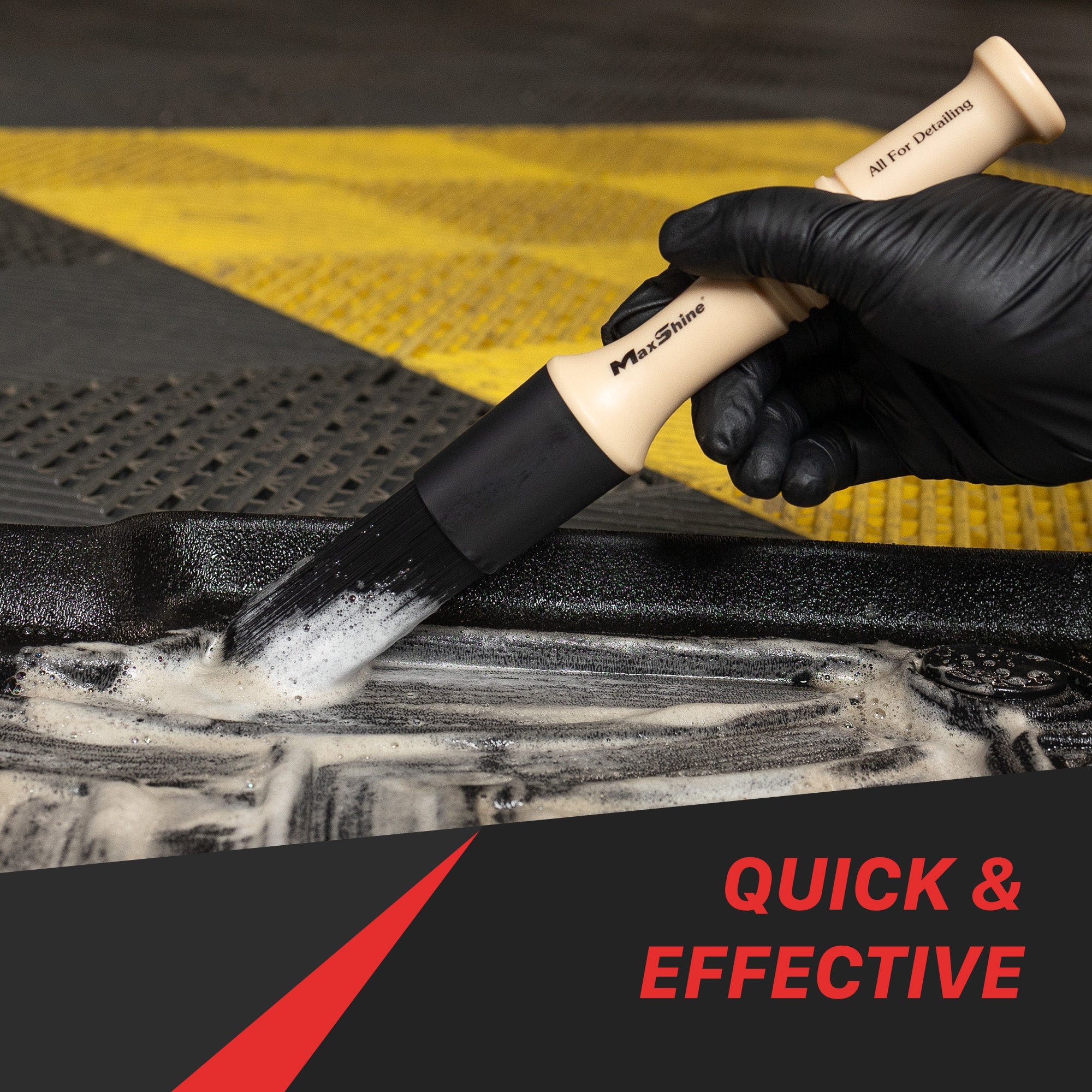Maxshine Car Wheel and Tire Brush | Premium Exterior Detailing Brush - detail shot 7