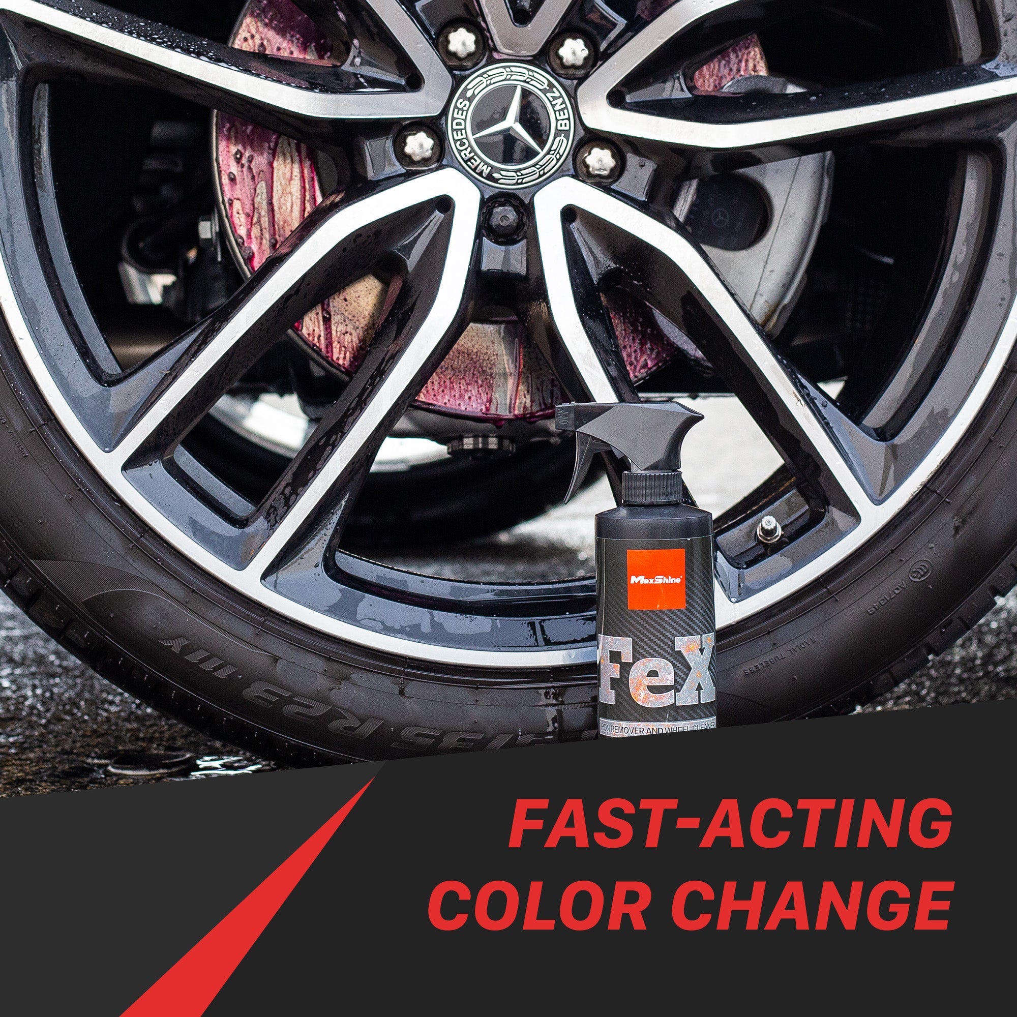 Maxshine Wheel Cleaner | FeX Iron Remover - 16oz - detail shot 6