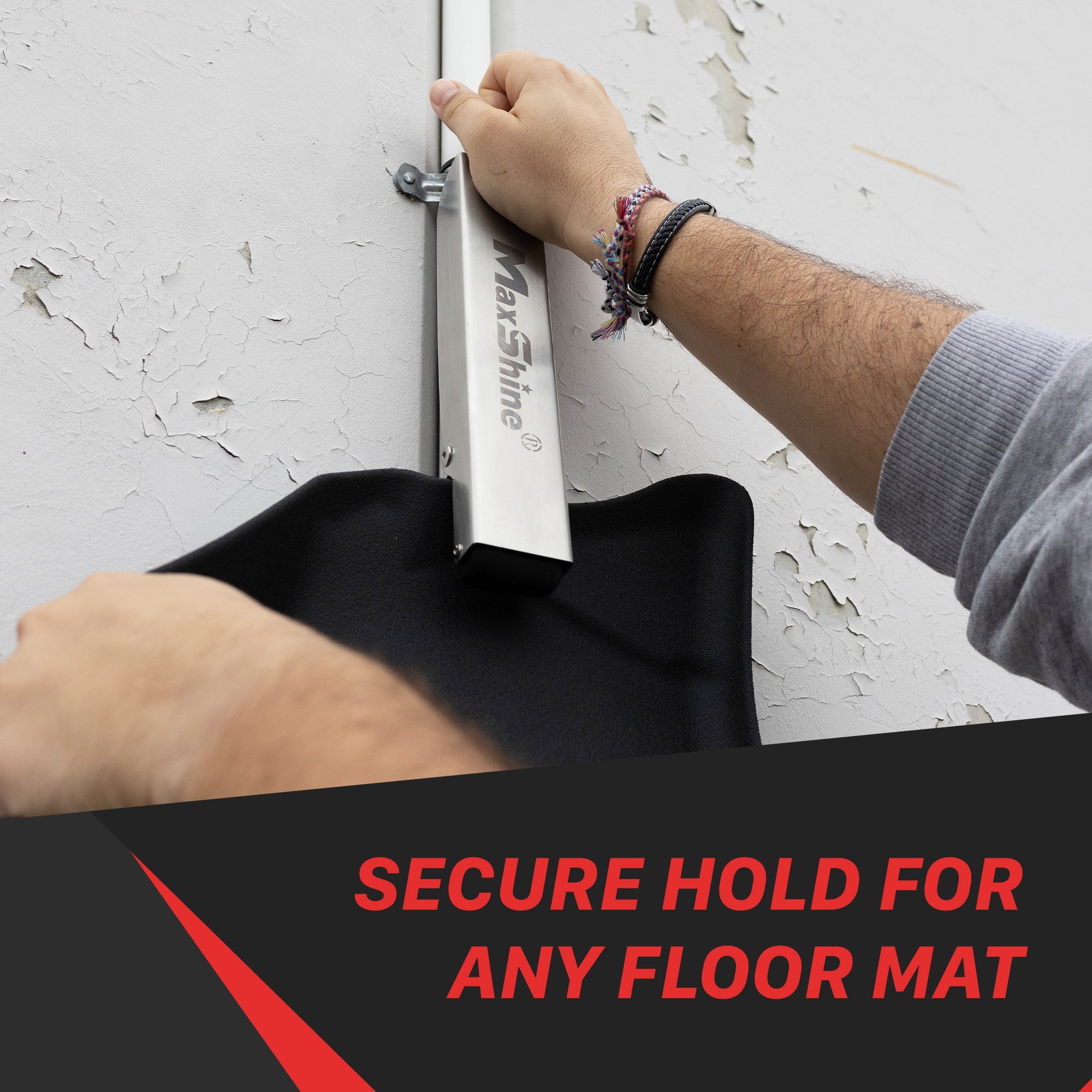 Floor Mat Clamp Clean Car Mats Faster & Easier Cleaning mats the old-fashioned way can be exhausting and time-consuming. The Floor Mat Clamp is designed to