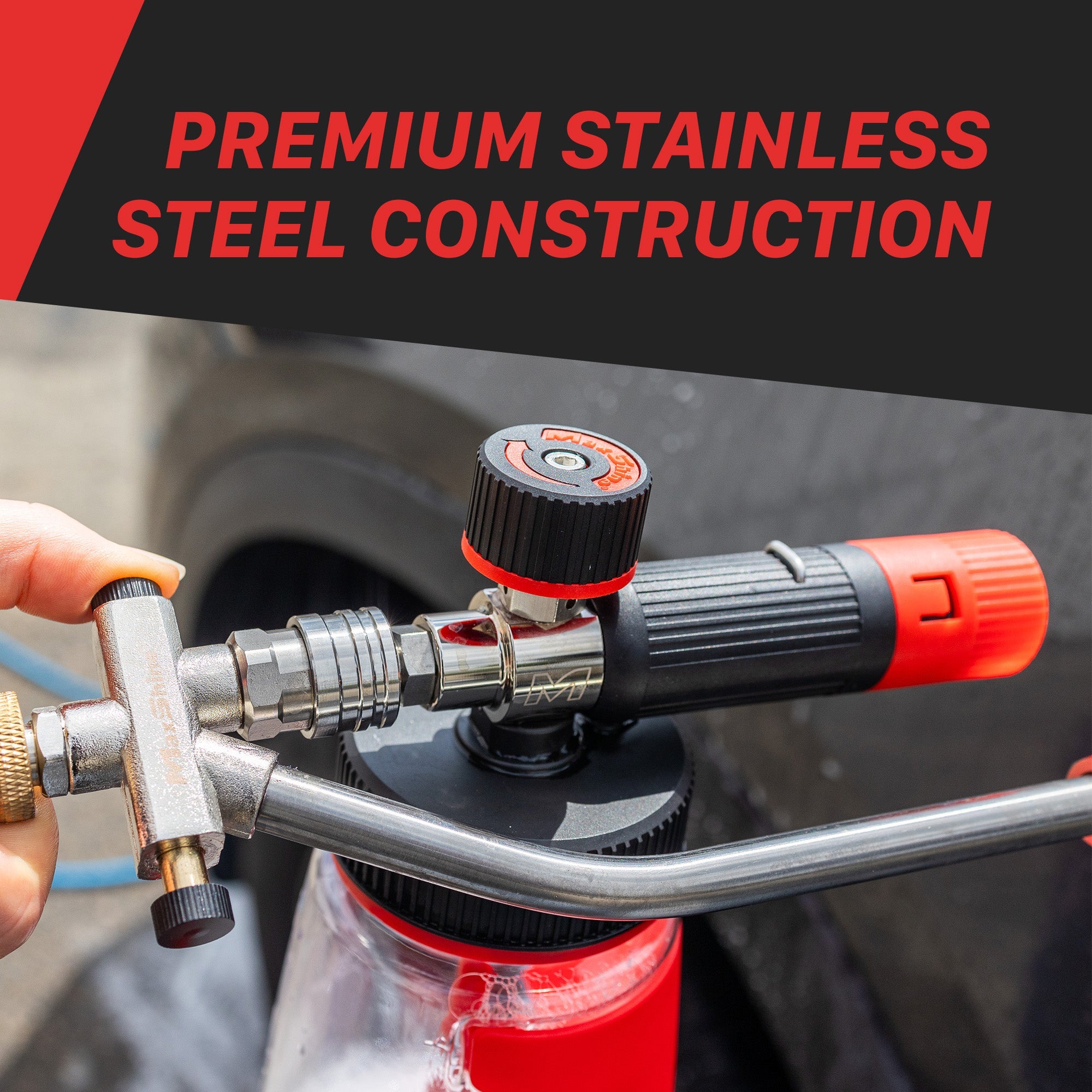 Dual Lance Pressure Washer Wand Foam and Wash 2-in-1 System This dual lance pressure washer wand has been designed to optimize your cleaning steps and save you