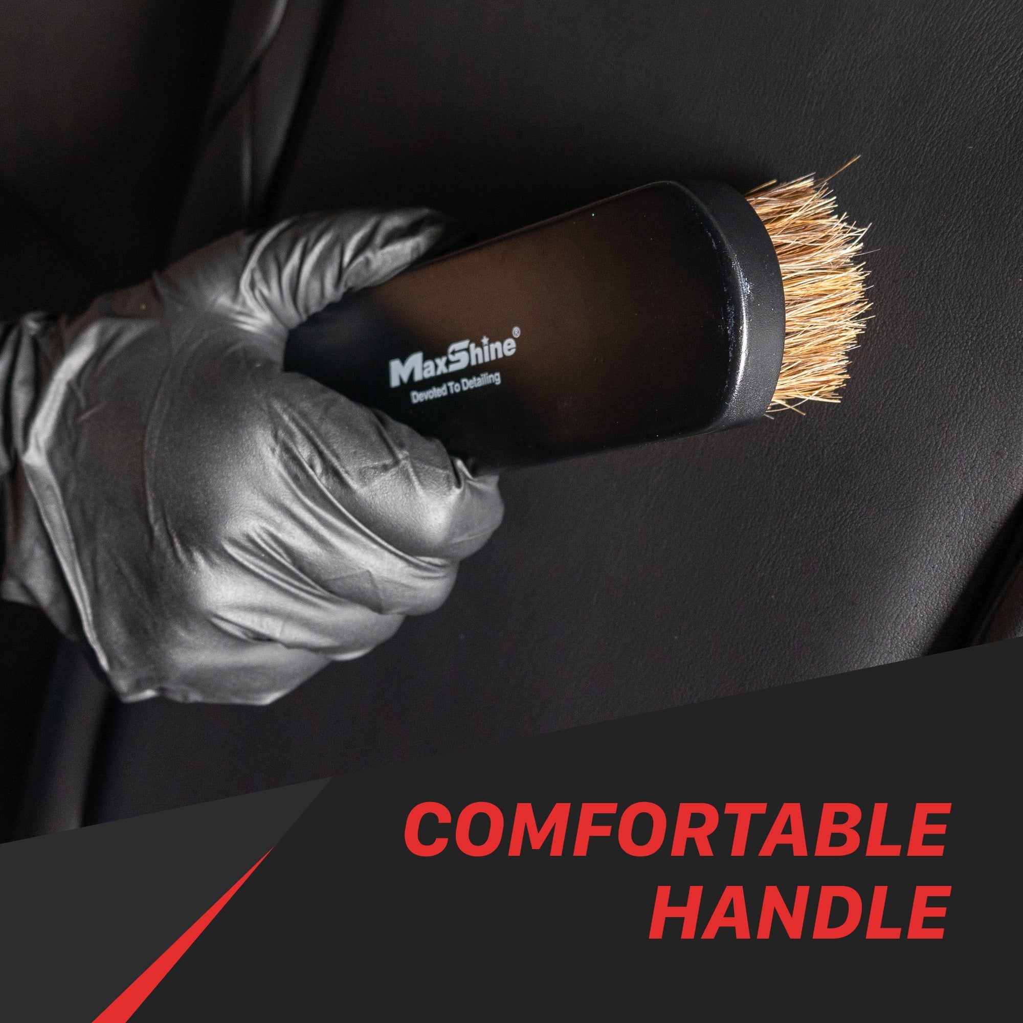 Maxshine Upholstery and Car Carpet Brush product closeup - auto detailing equipment