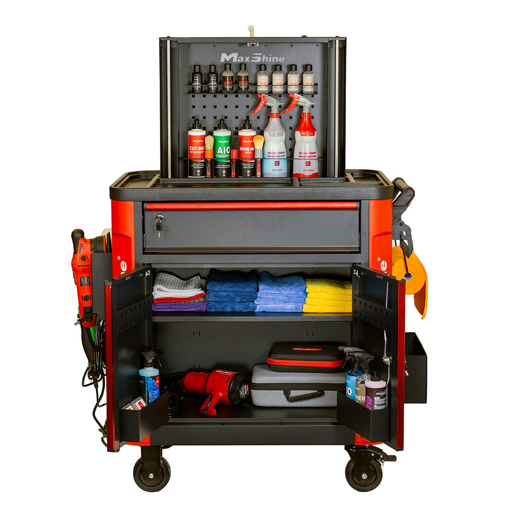 Auto Detailing Cart Power Strip with Sockets & USB Auto Detailing Cart with Power Strip maximizes your detailing efficiency. This mobile workstation keeps