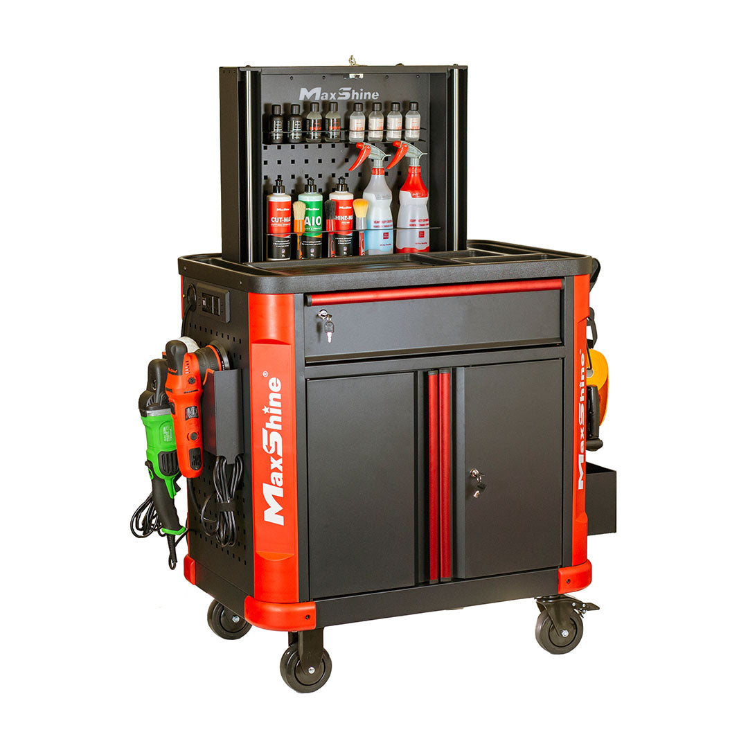 Auto Detailing Cart Power Strip with Sockets & USB Auto Detailing Cart with Power Strip maximizes your detailing efficiency. This mobile workstation keeps