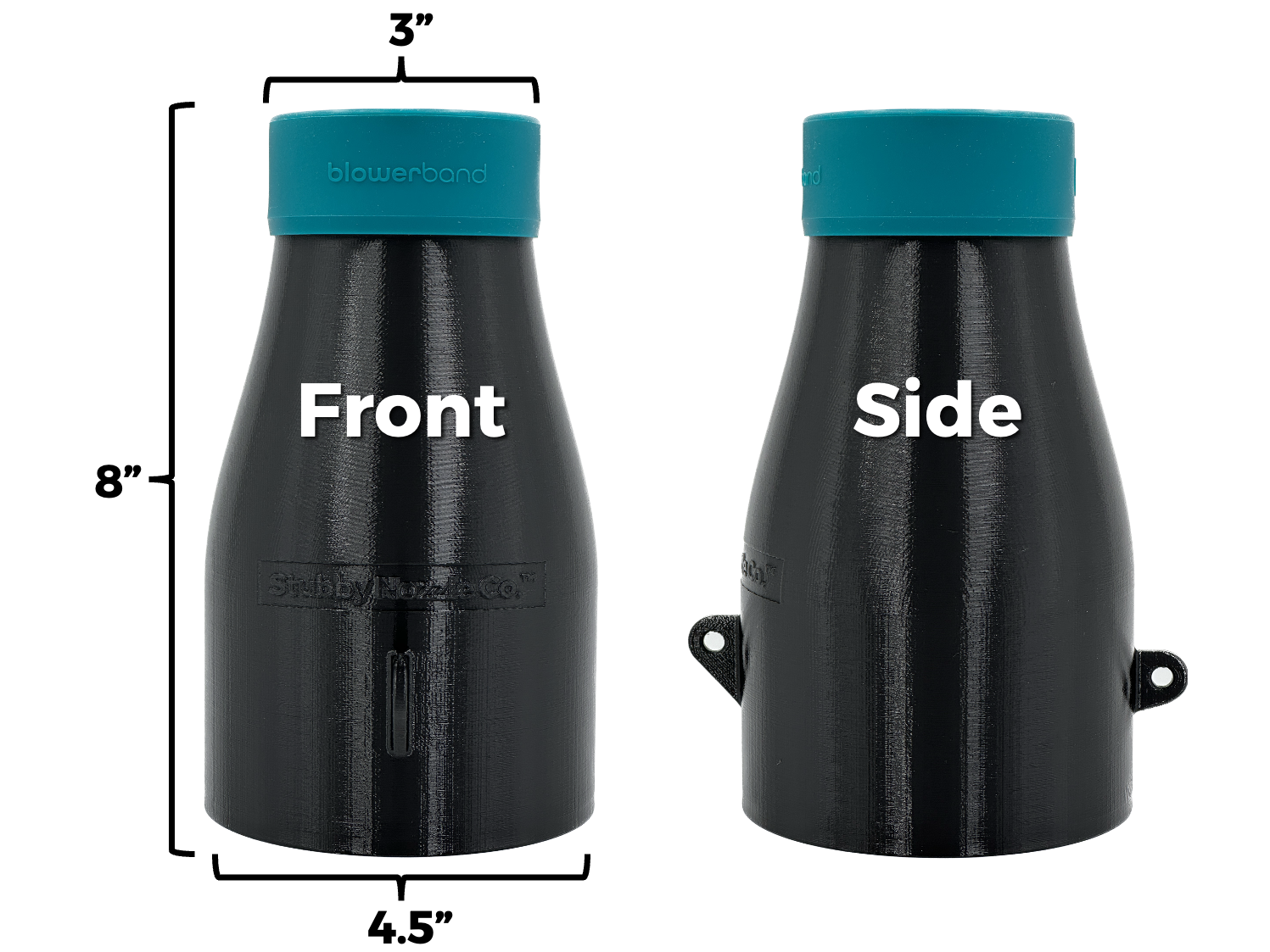 Stubby Nozzle Co. STUBBY® Car Drying Nozzle for Makita 18V LXT Leaf Blower (XBU03Z & DUB184Z) product closeup - auto detailing equipment