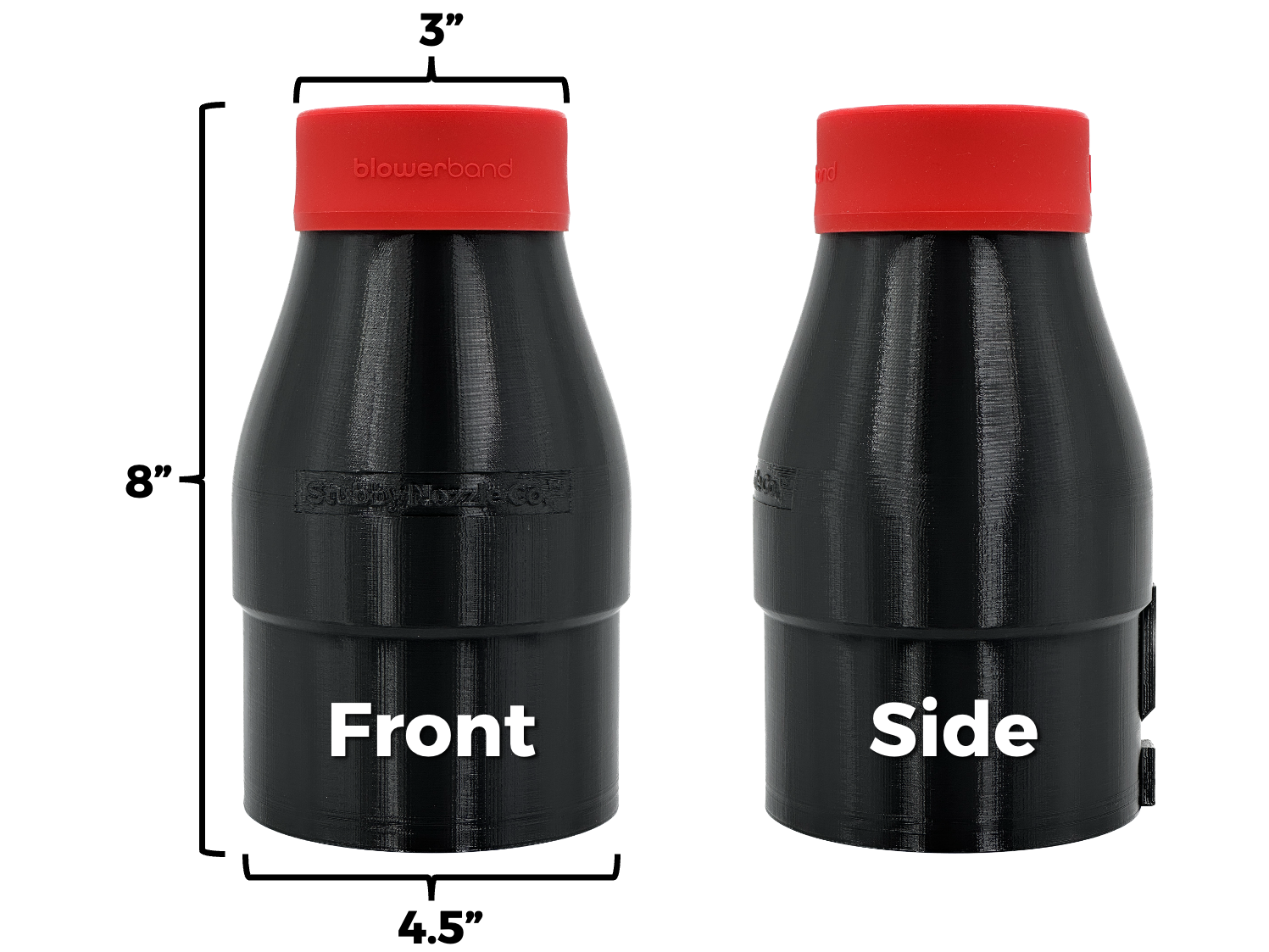 Stubby Nozzle Co. STUBBY® Car Drying Nozzle for Milwaukee M18 FUEL Dual Battery Leaf Blower (2824-20) product closeup - auto detailing equipment