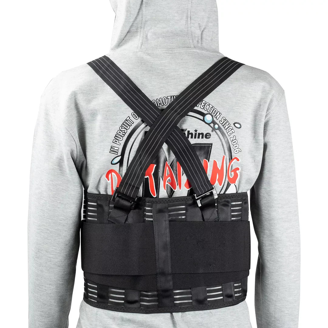 Back Brace For Car Detailing MaxShine's Back Brace maximizes your detailing comfort and minimizes pain and strain. This supportive accessory is crafted from