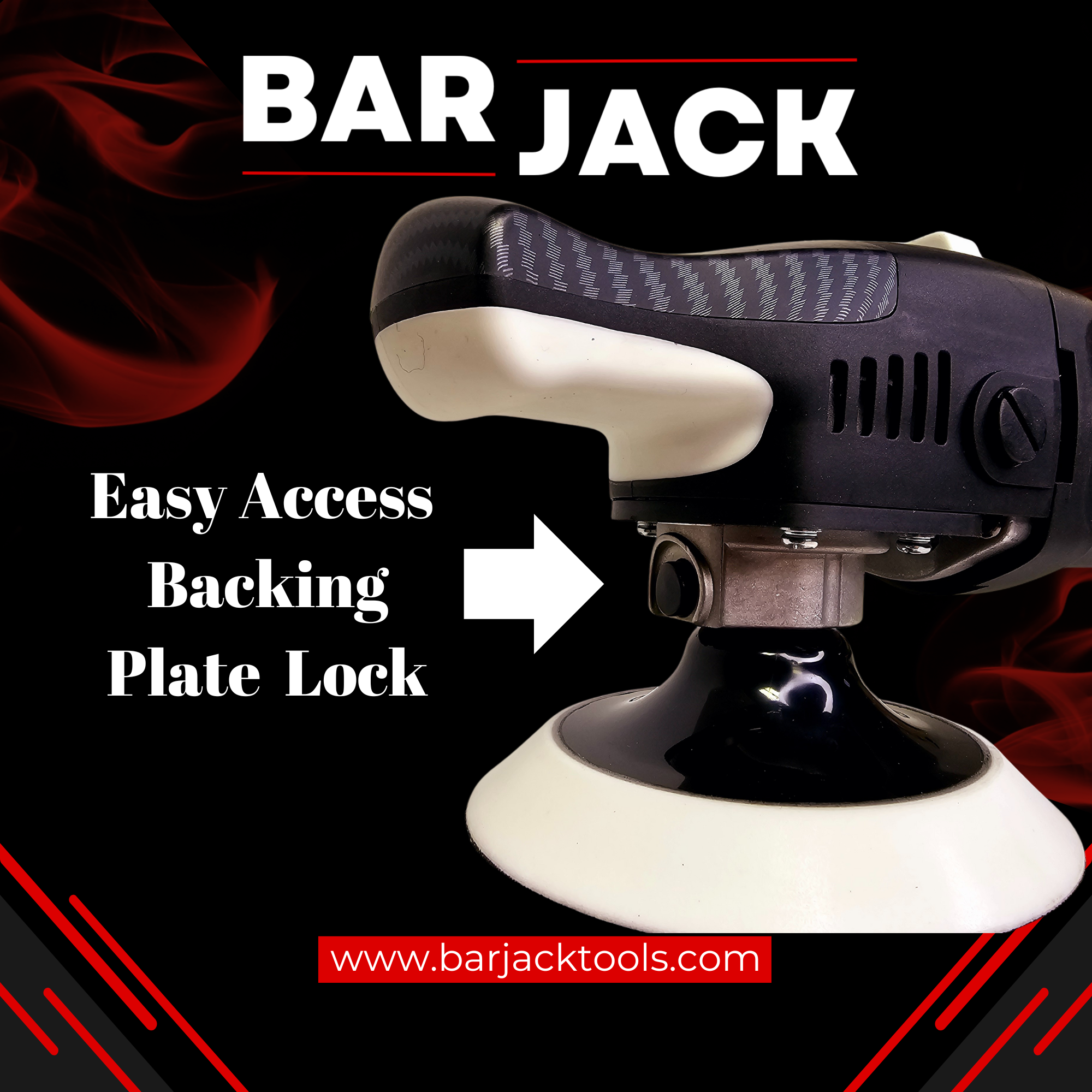 The Barjack professional rotary car polisher is a high-performance, handheld power tool designed for automotive detailing and paint correction. It features a