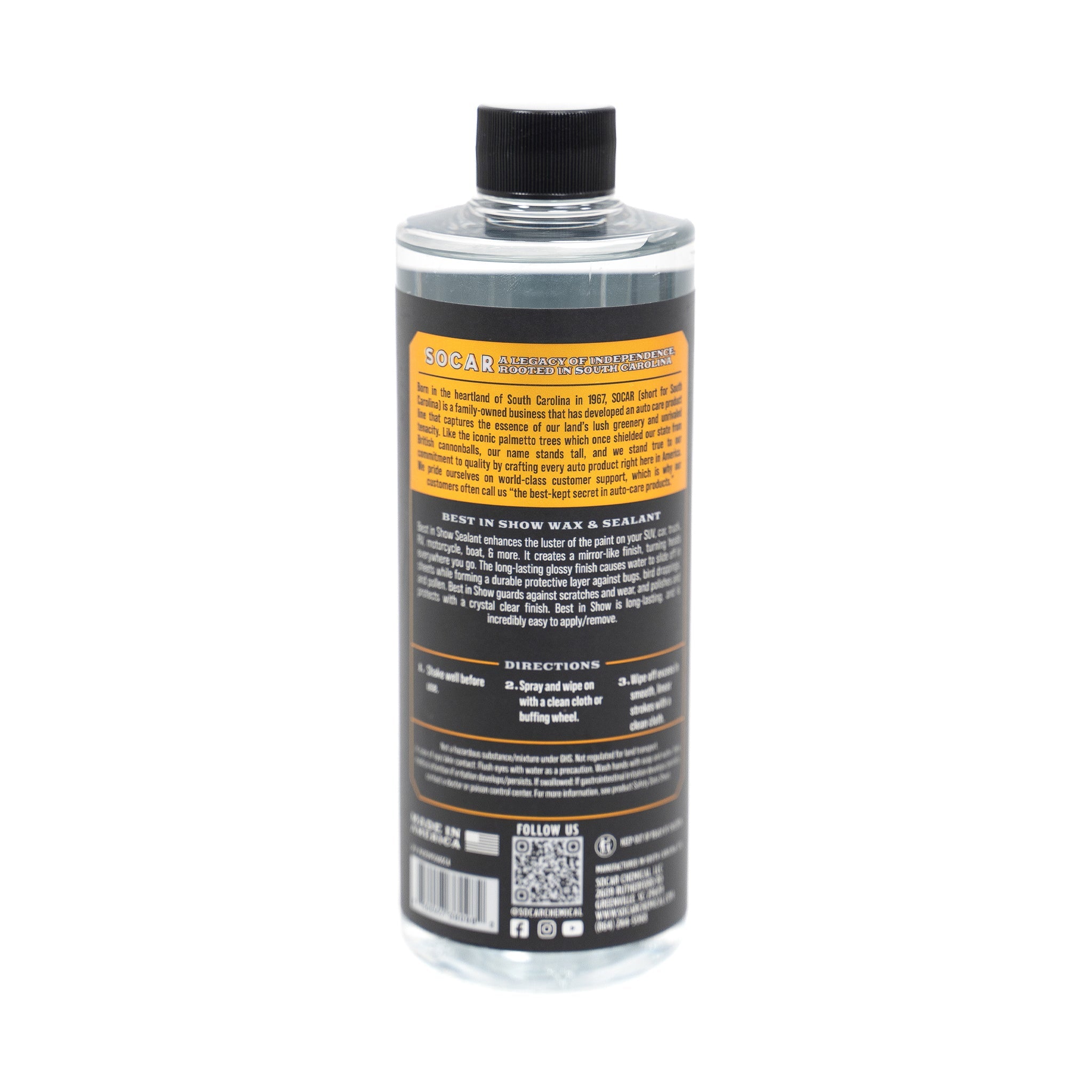 Best in Show Sealant enhances the luster of the paint on your SUV, car, truck, RV, motorcycle, boat, & more. It creates a mirror-like finish, turning heads