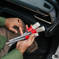 That Detail Brush Set – Interior featuring three sizes of soft-bristle brushes for cleaning vents, dashboards, and delicate surfaces.