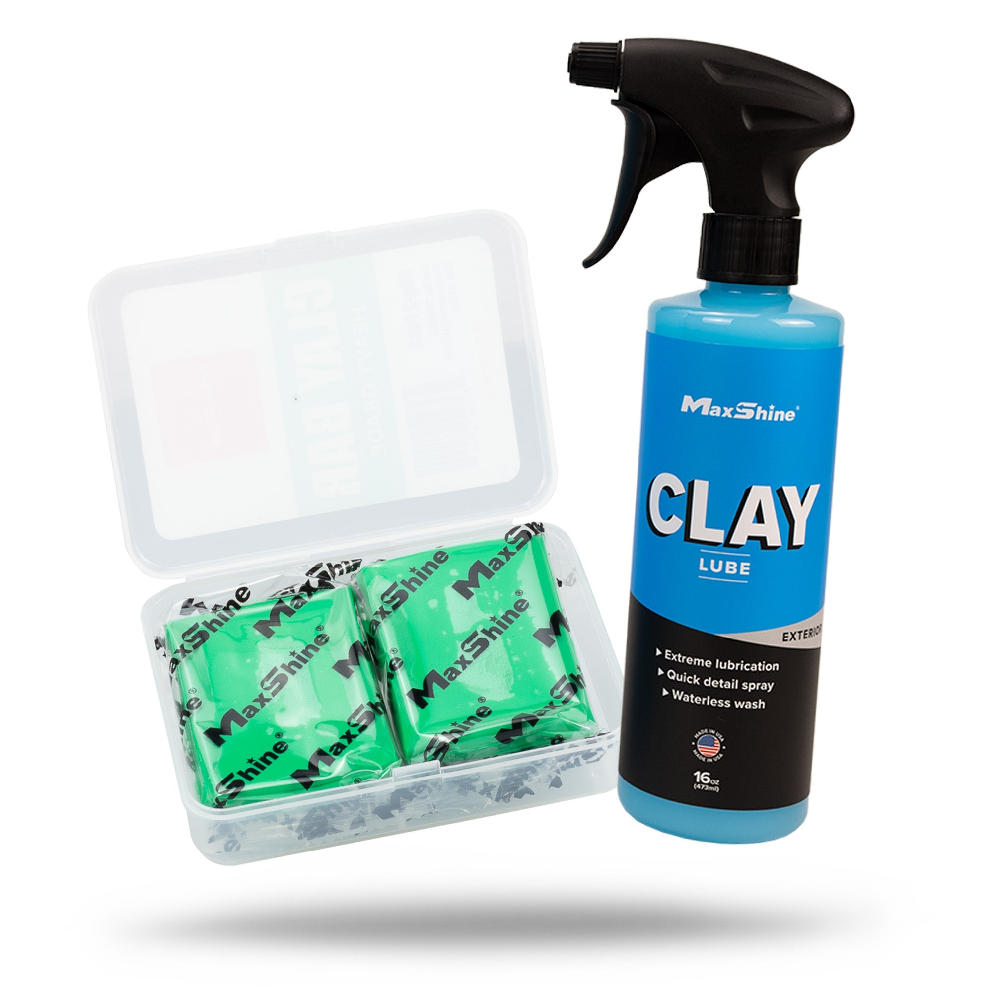 Clay Bar Kit Heavy Grade Clay & Clay Lube Spray Our Clay Bar Kit provides the ultimate experience in surface restoration. The cutting-edge Clay Lube Spray