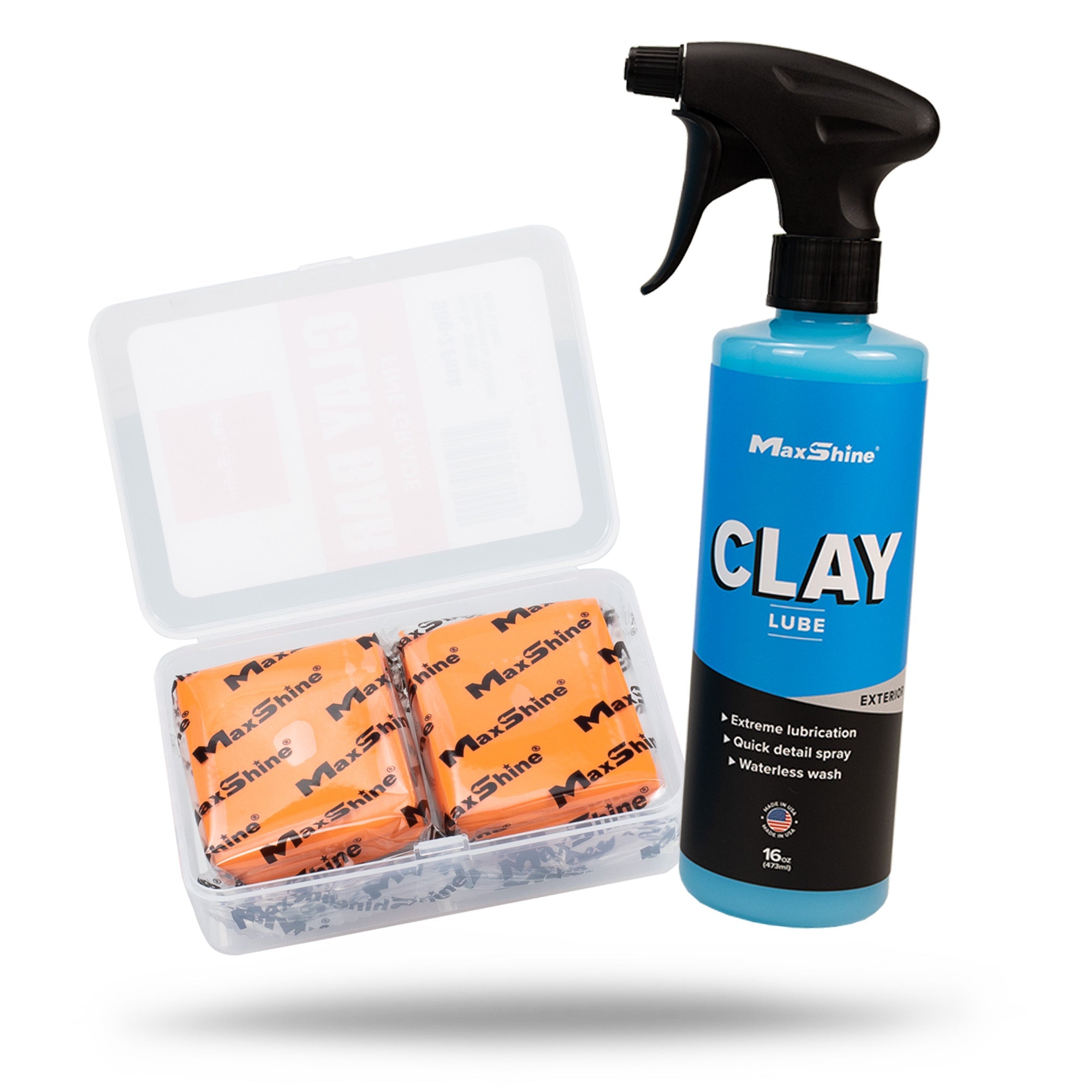 Clay Bar Kit Heavy Grade Clay & Clay Lube Spray Our Clay Bar Kit provides the ultimate experience in surface restoration. The cutting-edge Clay Lube Spray