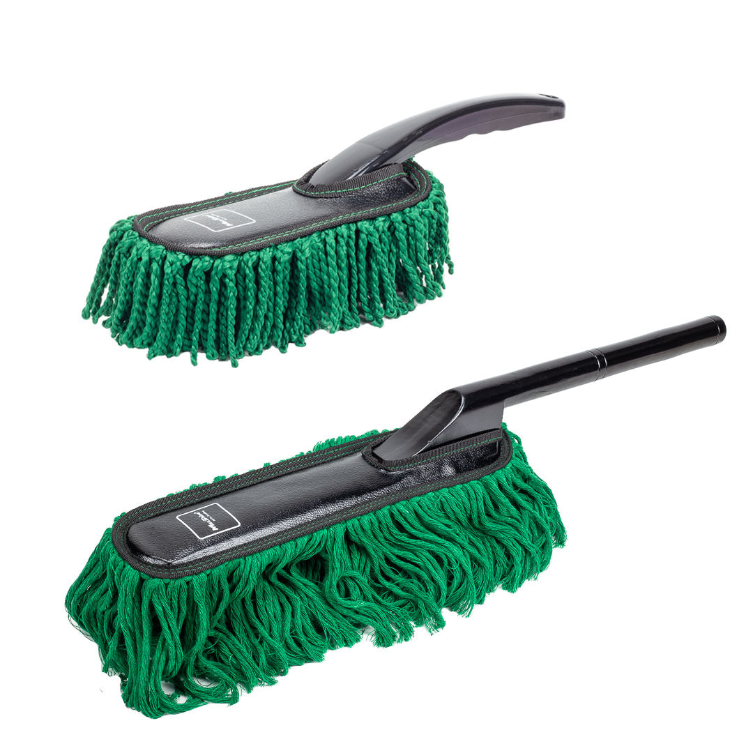 Car Dusters Interior & Exterior Car Detailing Each car duster gently attracts and lifts dust, pollen, and debris without leaving scratches or residue. The