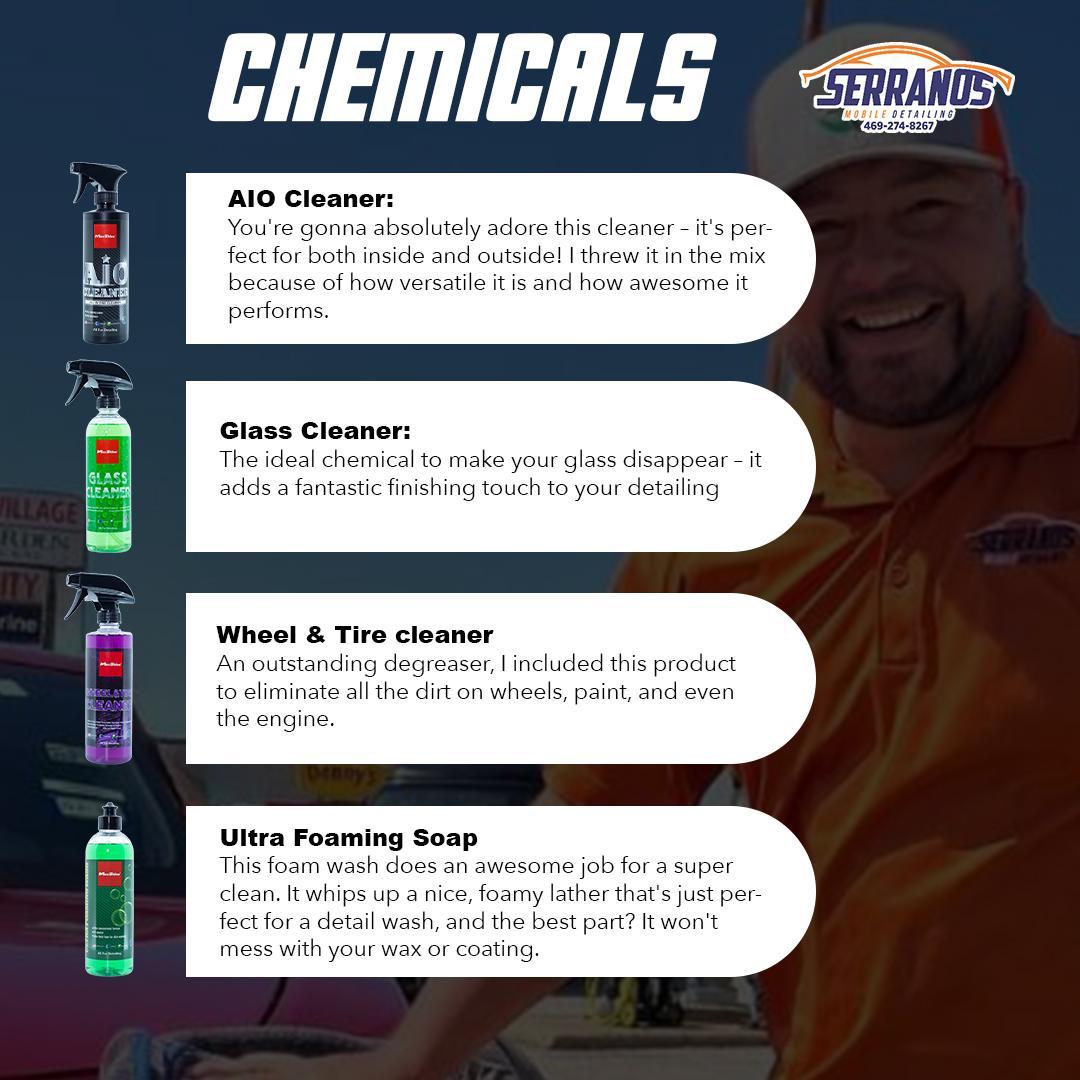 MaxShine Serrano's Mobile Detailing Car Cleaning Kit Serrano’s Mobile Detailing brings you a starter car cleaning kit that takes your car’s appearance to the