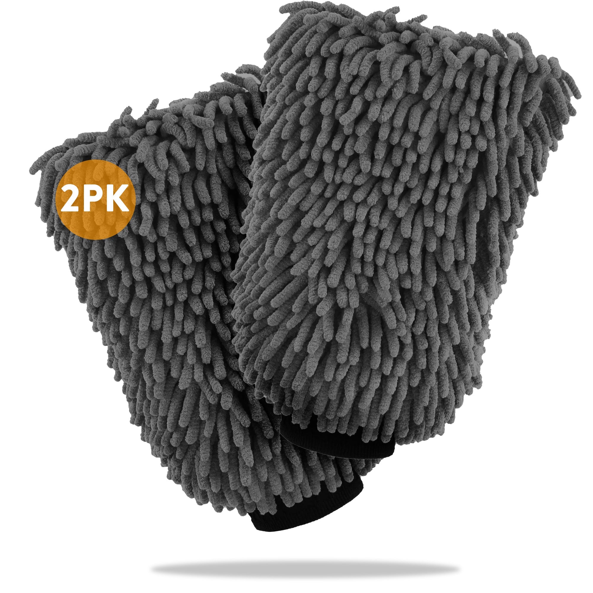 Wash & Whips Microfiber Chenille Car Cleaning Mitt - 2 Pack