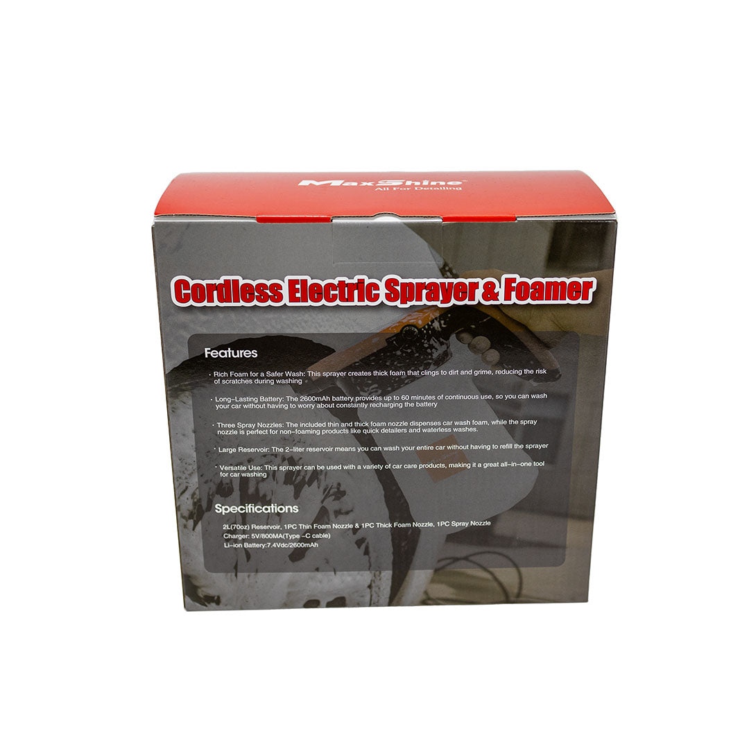 Cordless Electric Sprayer & Foamer This Cordless Electric Sprayer & Foamer is a versatile tool that will make washing your car easier and more effective. It