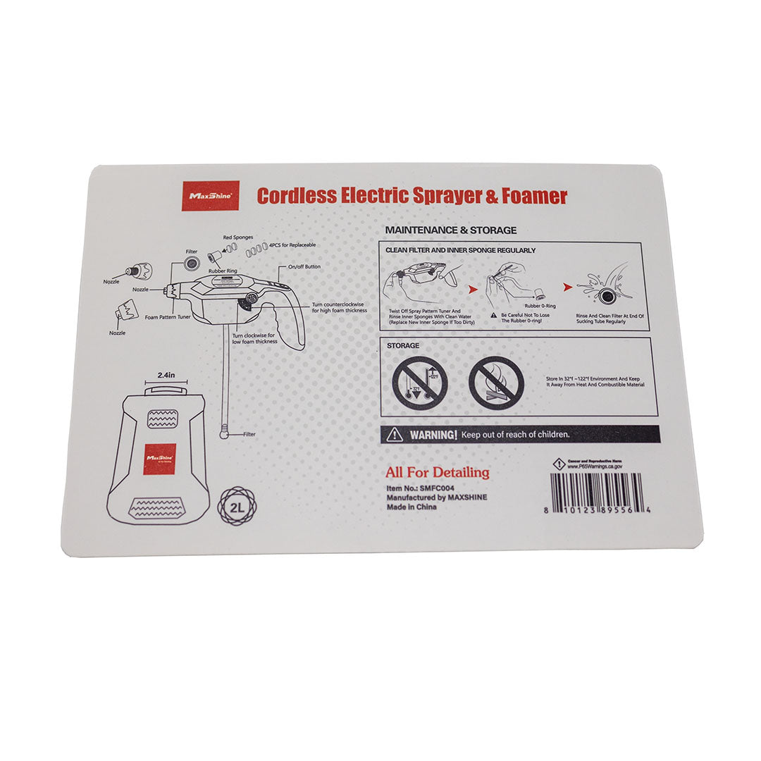 Cordless Electric Sprayer & Foamer This Cordless Electric Sprayer & Foamer is a versatile tool that will make washing your car easier and more effective. It