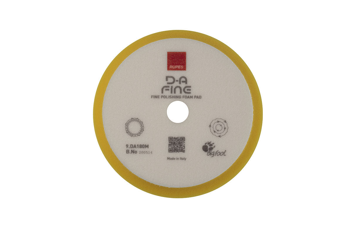Rupes PAD, RUPES DA180M DA POLISH 7"YELW in use - professional detailing application