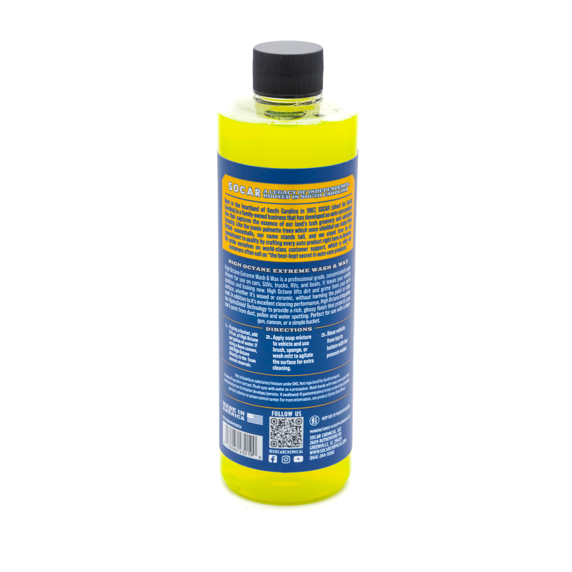 High Octane Extreme Wash & Wax Big shine. Bold protection. Born in the Upstate. Meet the heavyweight champ of clean. High Octane is our most advanced wash &