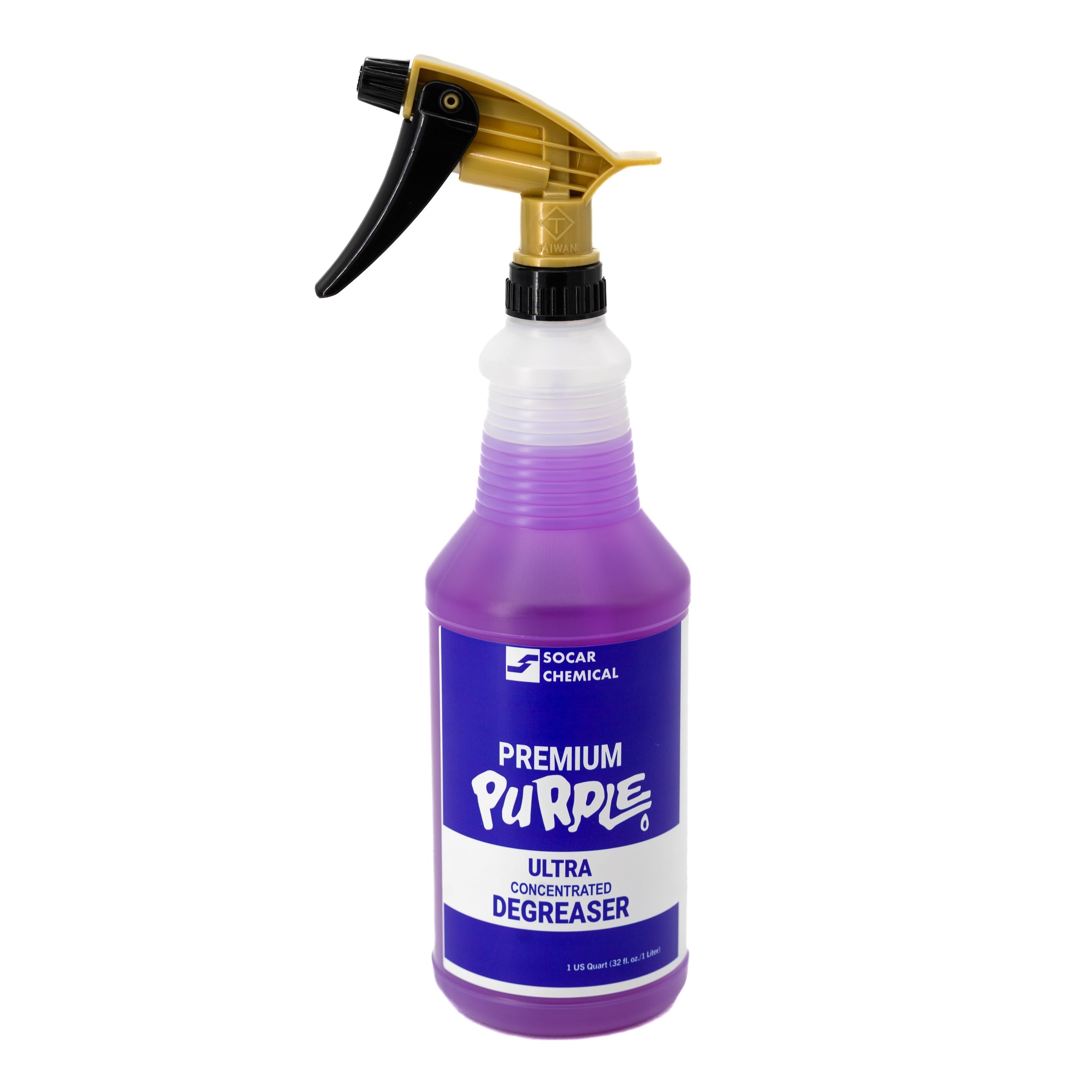 Premium Purple - the true purple cleaner - is a powerful degreaser. Excellent for removing oil from concrete and other hard surfaces. Premium Purple is fast