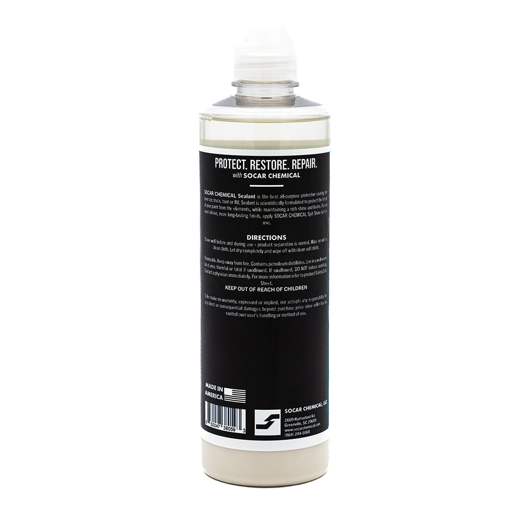 Socar Chemical Sealant is the best all-purpose coating for your car, truck, boat or RV. Sealant is scientifically formulated to protect the finish of your