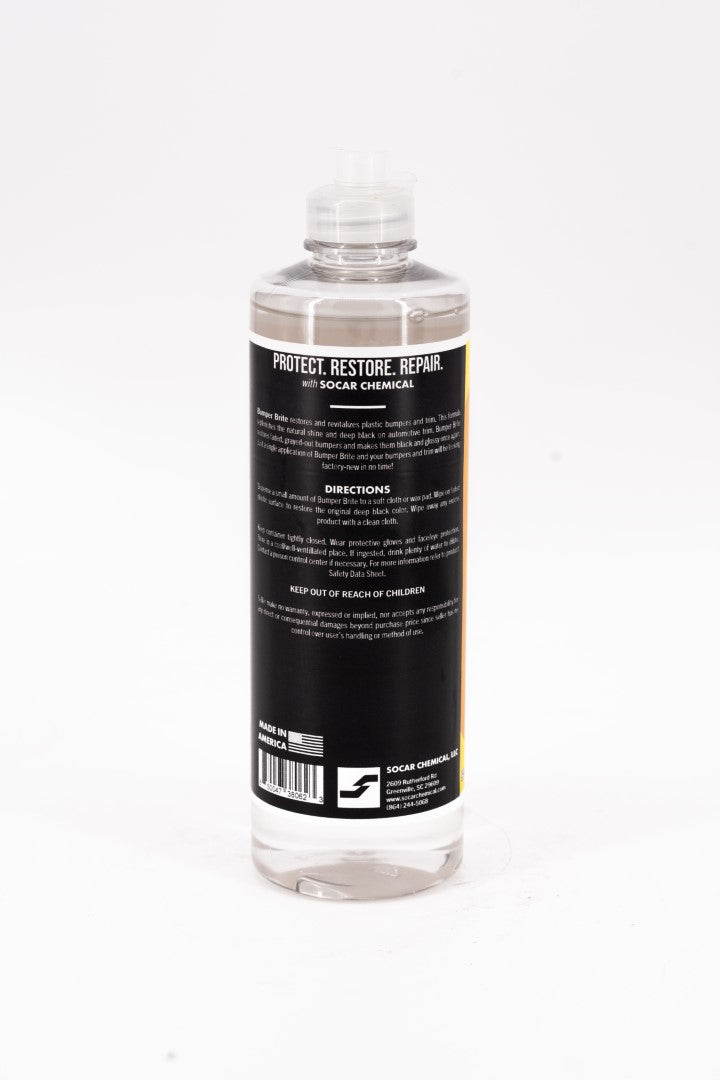 Bumper Brite restores the life of faded bumpers and other vinyl or plastic trim on cars, trucks & more! Works well on: Cars Trucks Boats RVs & More!