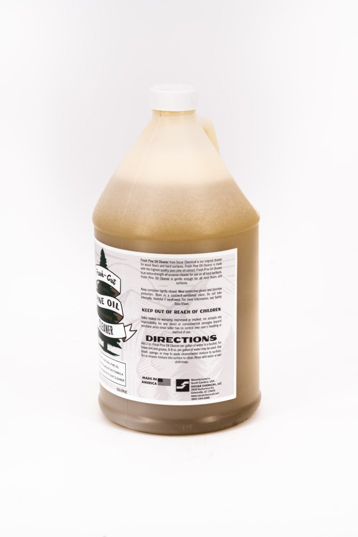 Fresh-Cut Pine Oil Cleaner from Socar Chemical is our original cleaner for wood floors and hard surfaces. Fresh Pine Oil Cleaner is made with the highest