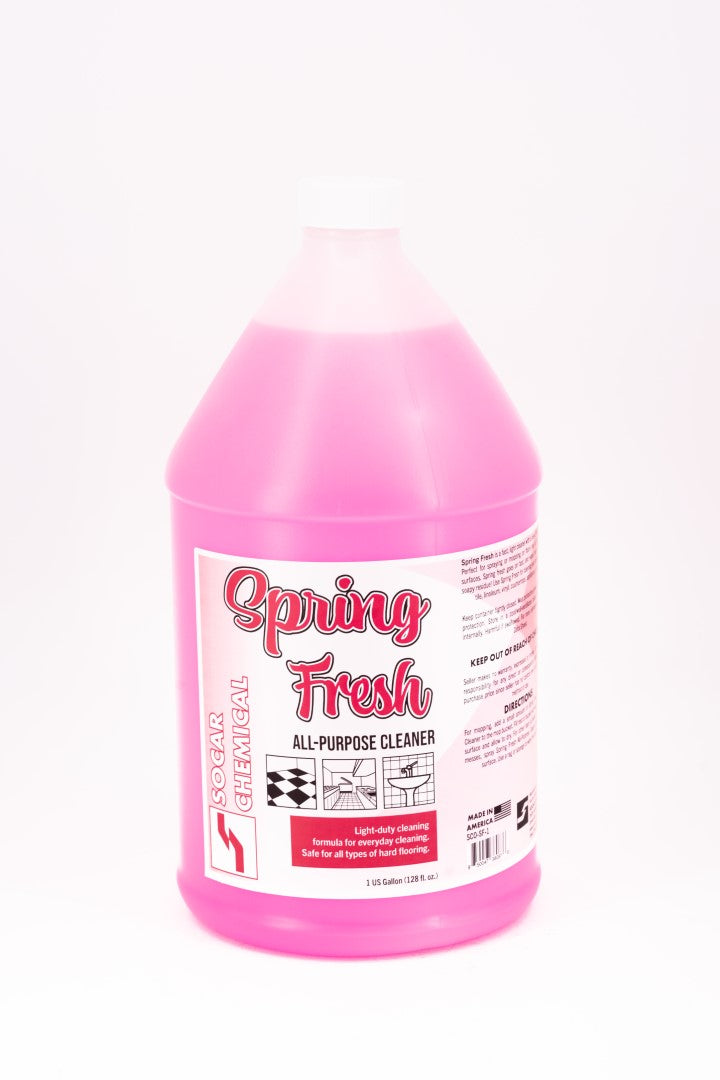 Spring Fresh All-Purpose Cleaner is a fast, light cleaner with a clean, fresh fragrance. Perfect for spraying or mopping on floors and all types of hard