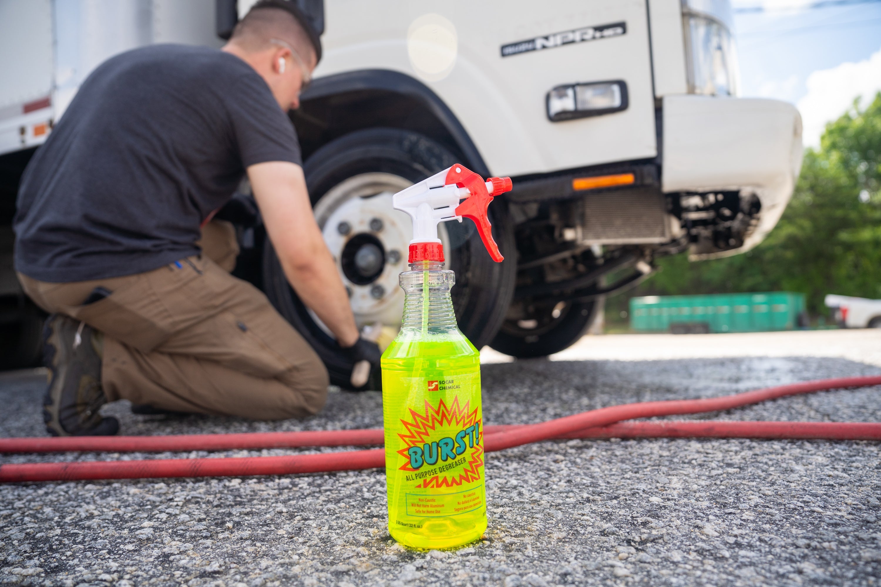 Burst! All-Purpose Degreaser is a specially blended non-caustic degreaser, which will not harm aluminum or other alloy surfaces. Burst! is especially suited