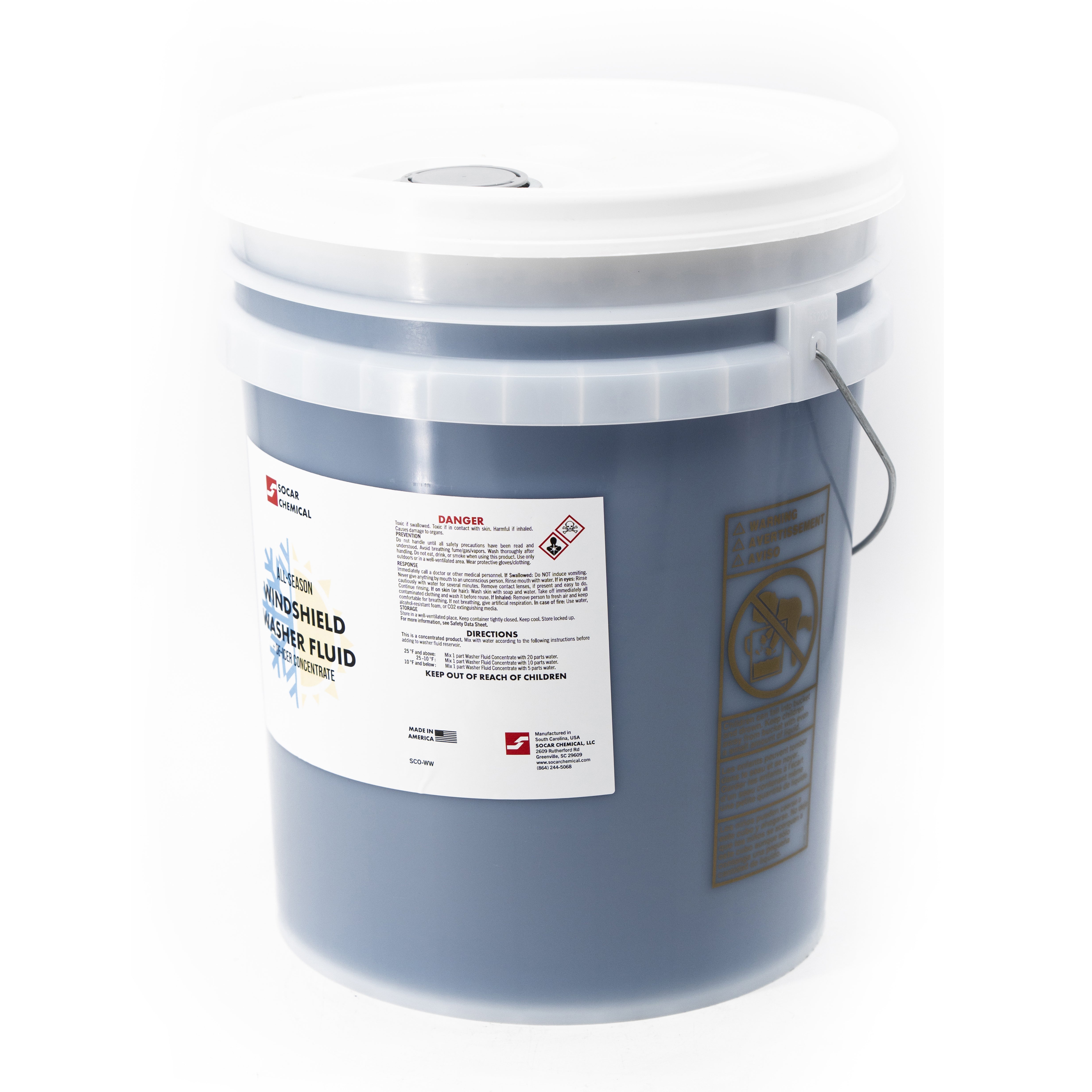 Socar Chemical All-Season Windshield Wash De-Icer Concentrate is a professional grade concentrated solution for mixing washer fluid for any vehicle - in any