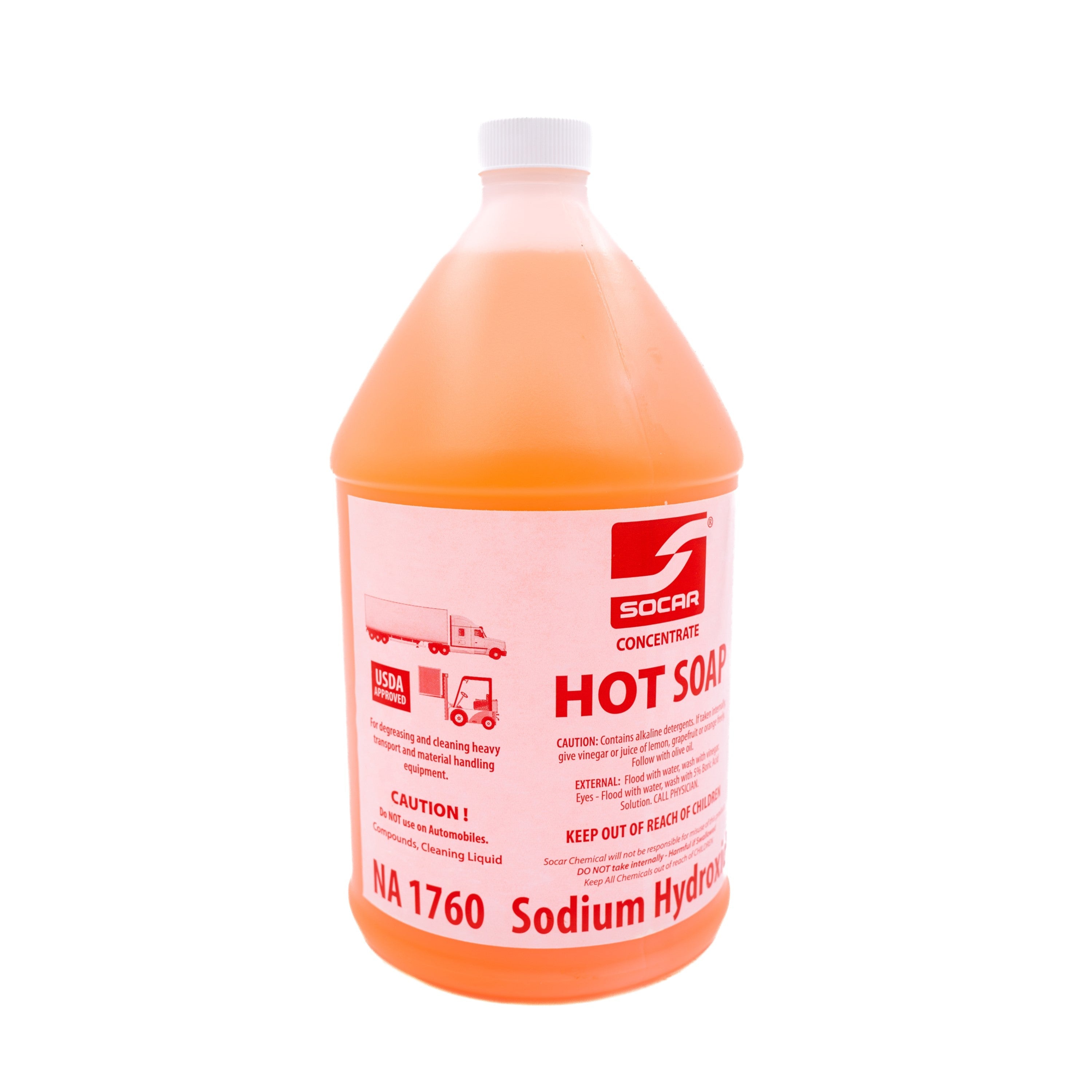Hot Soap is ideal for degreasing and cleaning heavy transport and material handling equipment. Hot Soap cleans and removes oxidation and carbon buildup. Works