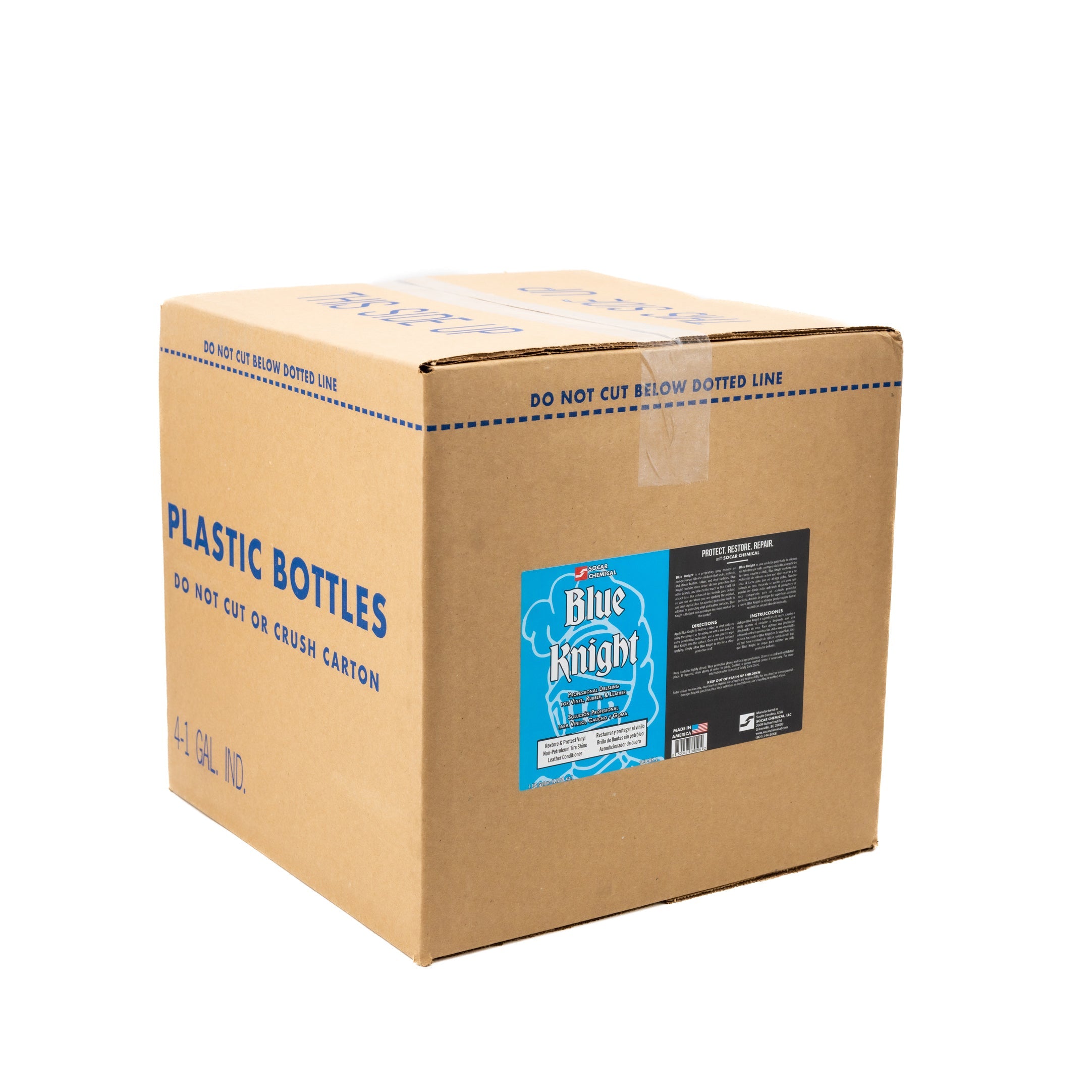 Blue Knight Vinyl, Rubber & Leather Dressing is a spray on/wipe on silicone emulsion that seals, protects, and shines leather, rubber & vinyl surfaces. Our