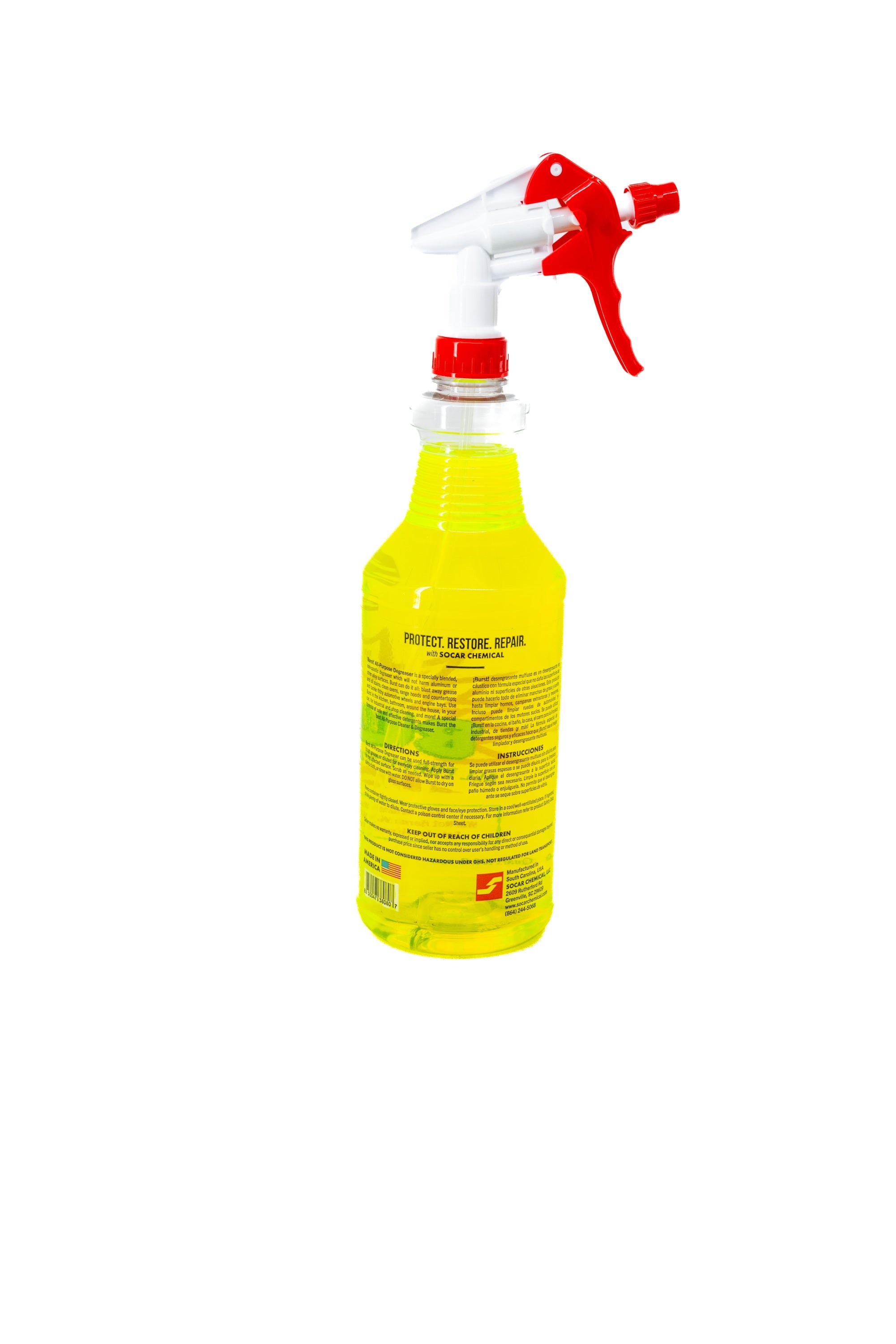 Burst! All-Purpose Degreaser is a specially blended non-caustic degreaser, which will not harm aluminum or other alloy surfaces. Burst! is especially suited