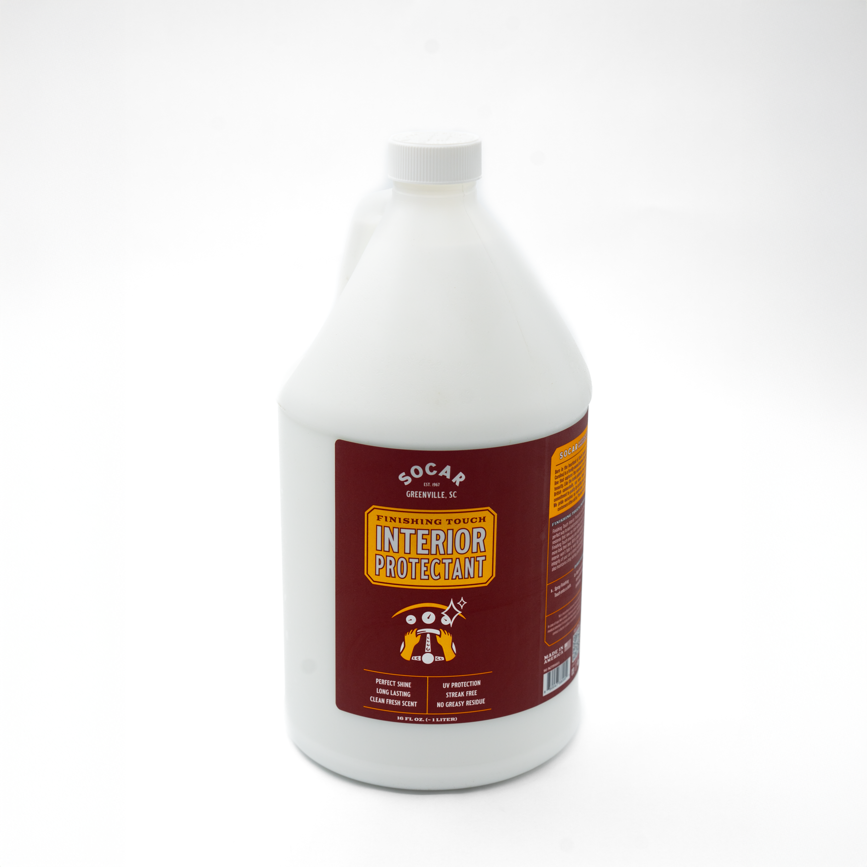 Finishing Touch is the perfect way to seal and protect your car’s inside surfaces after a good clean. It creates an optimal shine without leaving any streaks