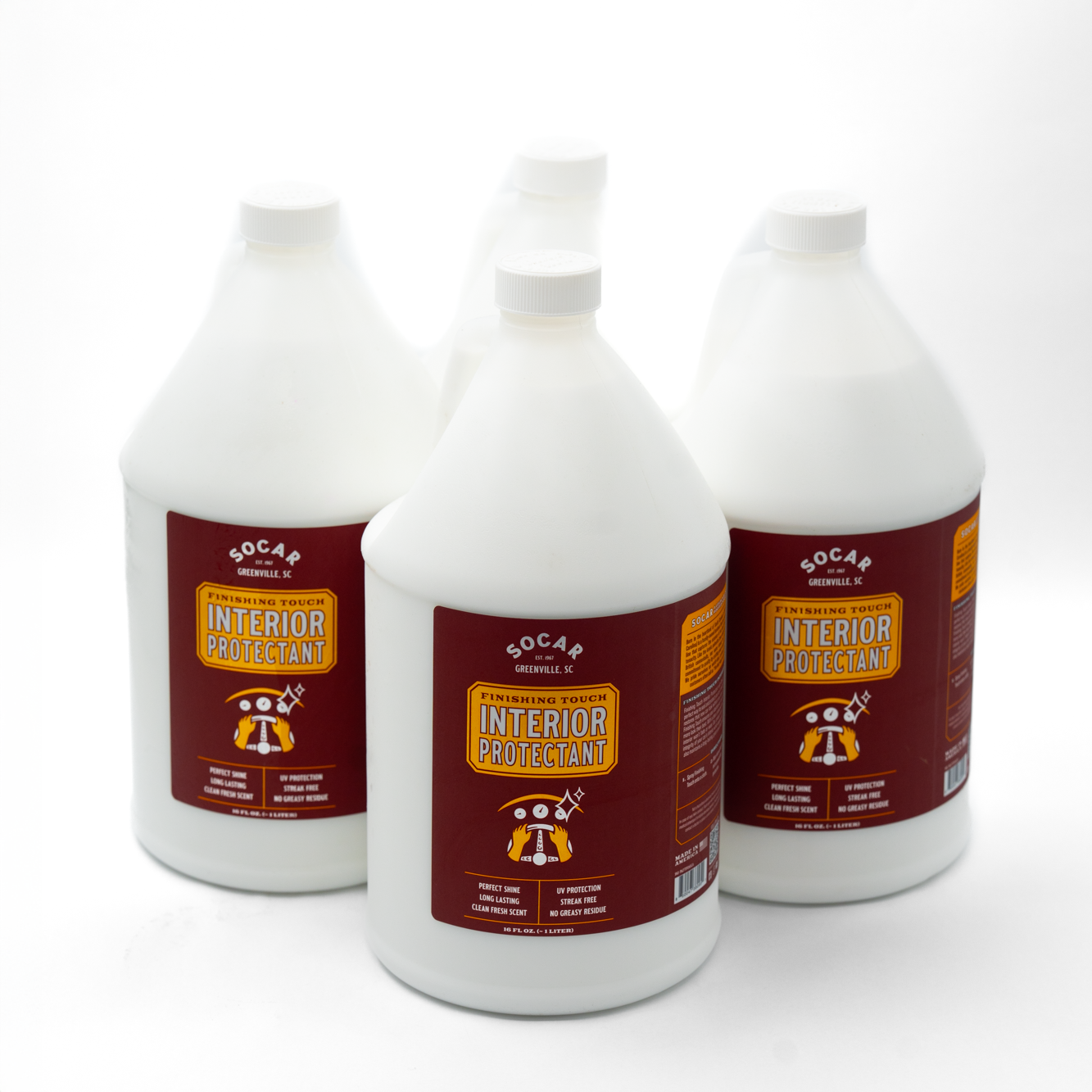 Finishing Touch is the perfect way to seal and protect your car’s inside surfaces after a good clean. It creates an optimal shine without leaving any streaks