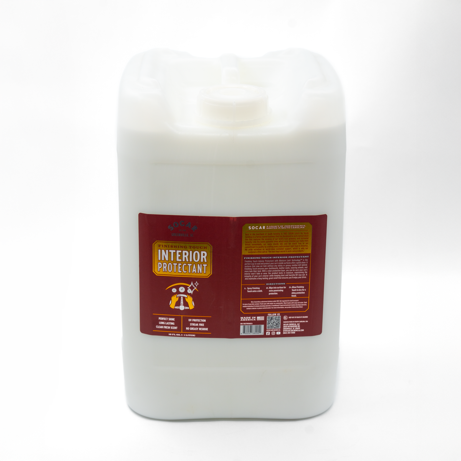Finishing Touch is the perfect way to seal and protect your car’s inside surfaces after a good clean. It creates an optimal shine without leaving any streaks