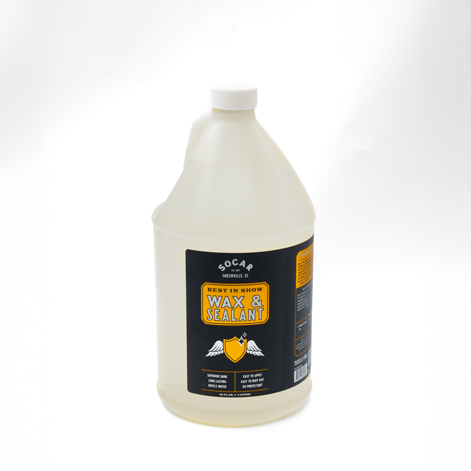 Best in Show Sealant enhances the luster of the paint on your SUV, car, truck, RV, motorcycle, boat, & more. It creates a mirror-like finish, turning heads