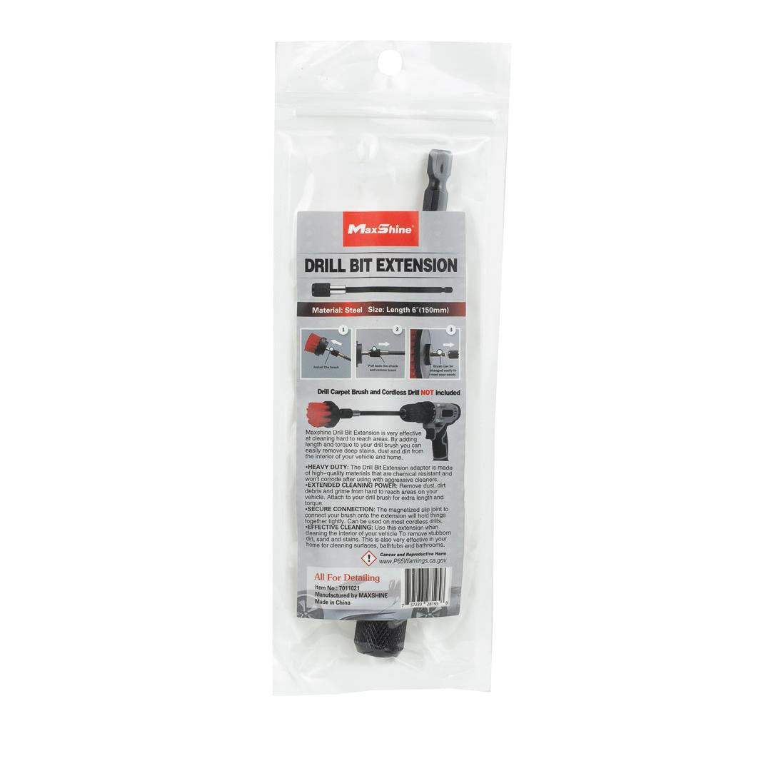 Drill Brush Attachment For Car Detailing | Maxshine Detailing Drill Straight Extended Accessory, 6″ long, Rust-Free