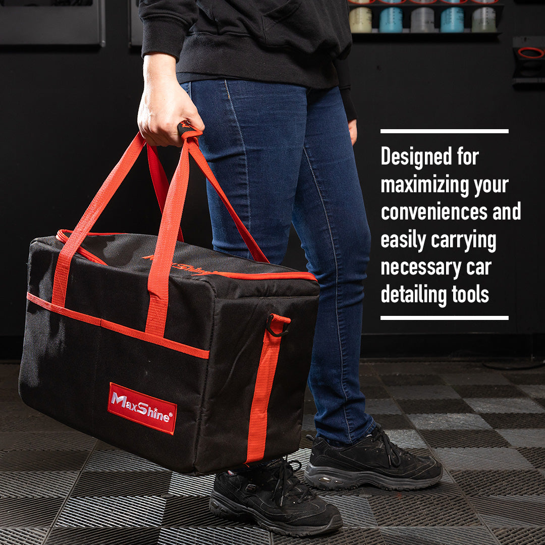 Deluxe Tool Bag Car Detailing Storage Organizer This deluxe tool bag, made from heavy-duty 600D Oxford fabric, is your perfect companion for professional car
