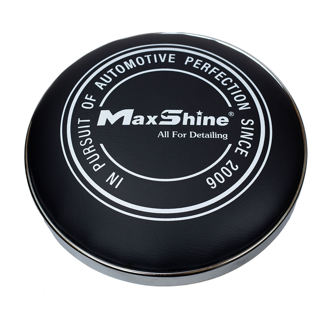 Maxshine Detailing Stool with Tool Tray in use - professional detailing application